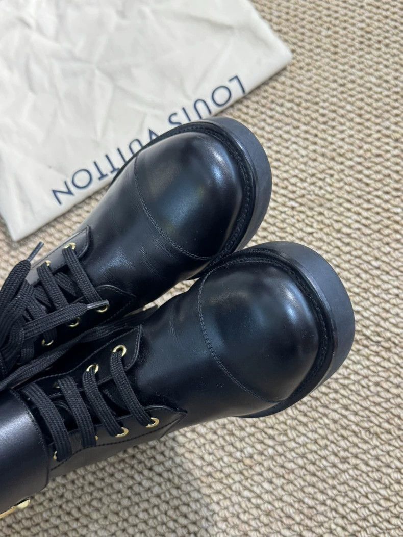 Louis Vuitton LV Black Martin Boots Size 37 Like New-2507 Size US 6 / IT 36 - 4 Thumbnail