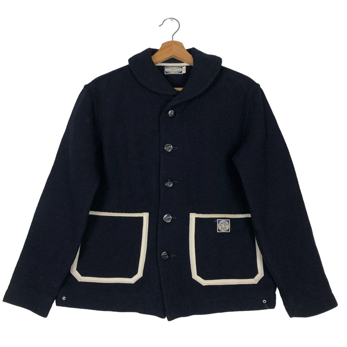 Sugar Cane 🔥VINTAGE CROPPED WOOL JACKET SUGAR CANE SC11635 Size XS / US 0-2 / IT 36-38 - 1 Thumbnail