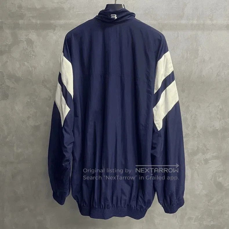 Balenciaga Balenciaga White Blue Logo Jacket. Size US S / EU 44-46 / 1 - 4 Thumbnail