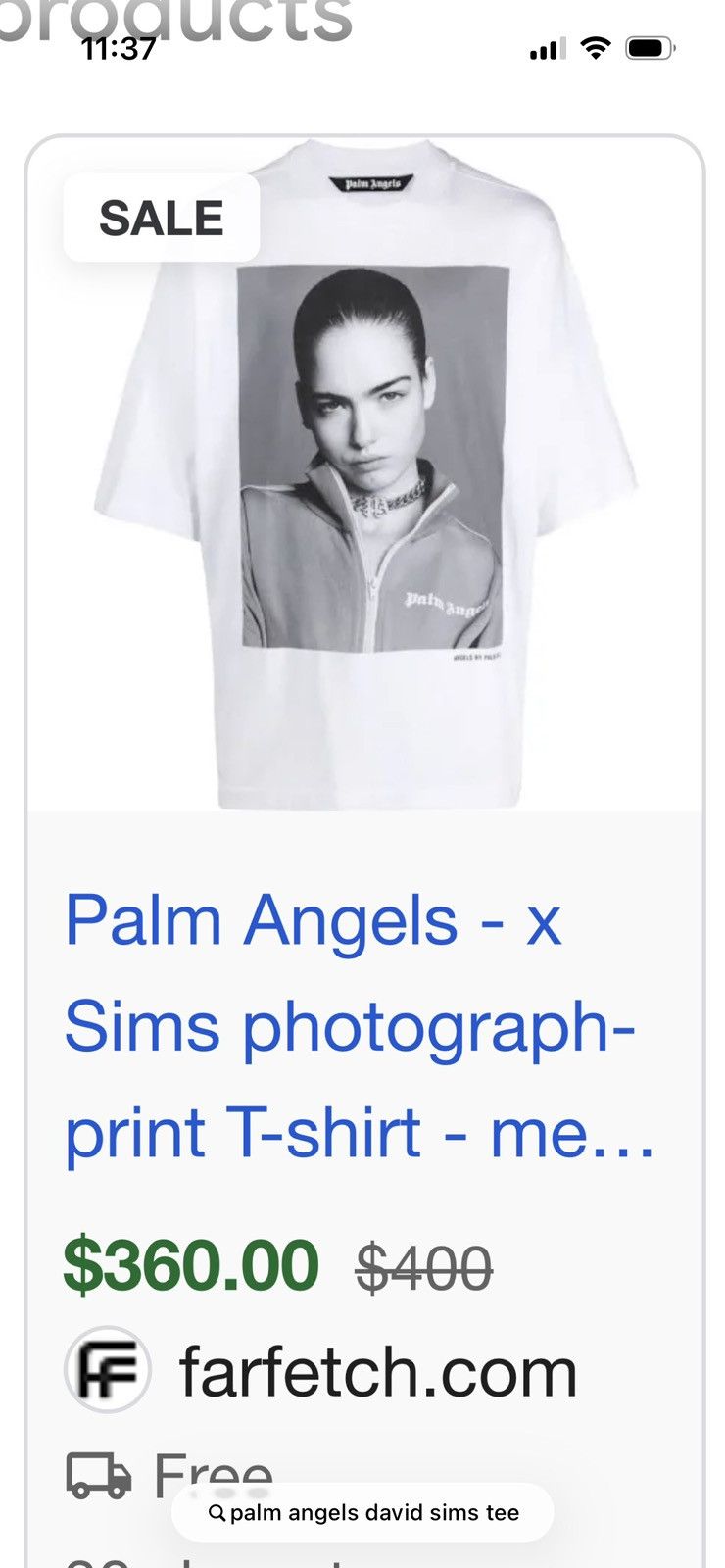 Palm Angels Palm angels david sims tee Size US XS / EU 42 / 0 - 4 Thumbnail