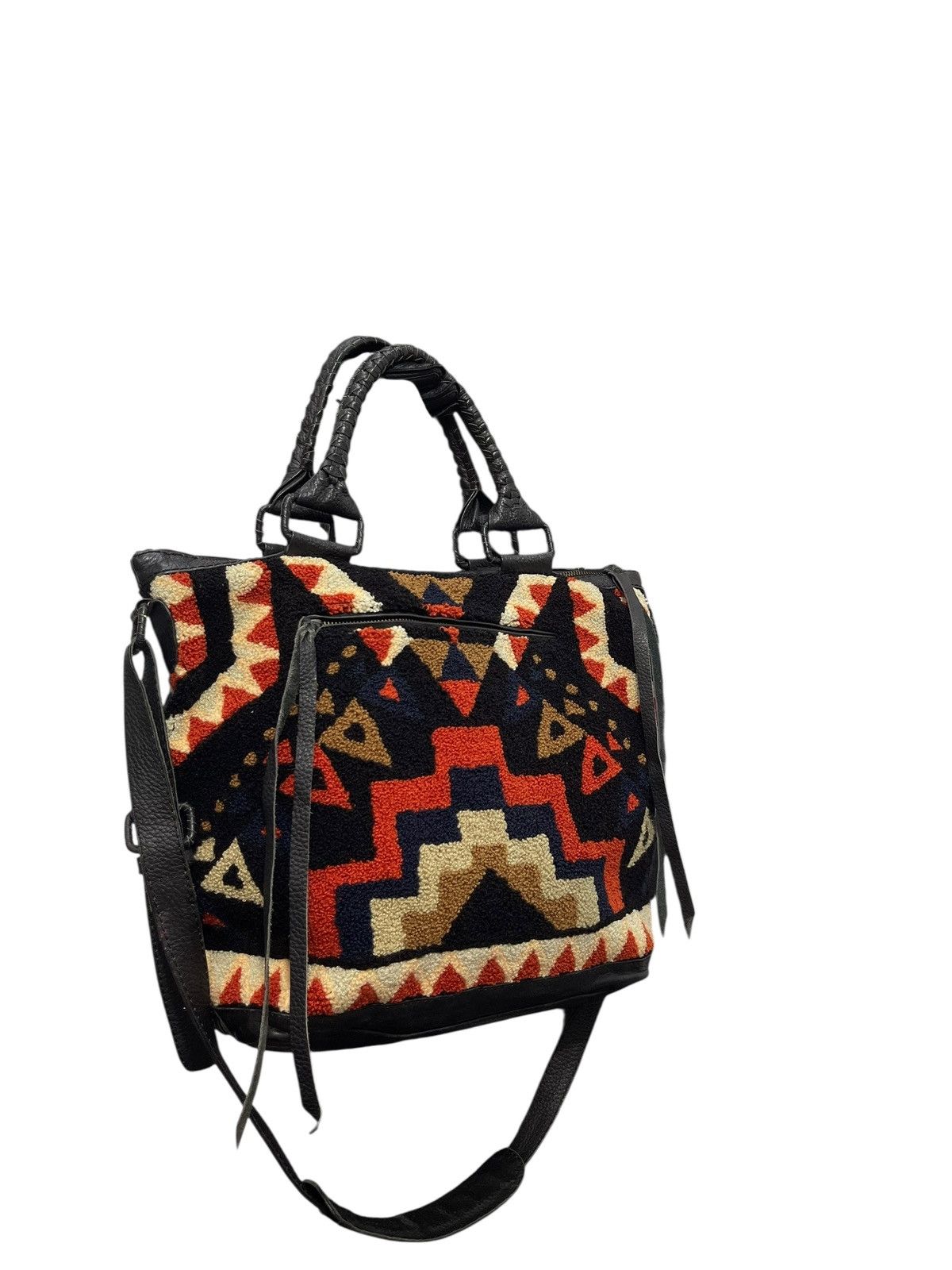 Japanese Brand Native Pile Leather Vtg Cleobella Tote Shoulder Bag 6🟩 Size ONE SIZE - 4 Thumbnail