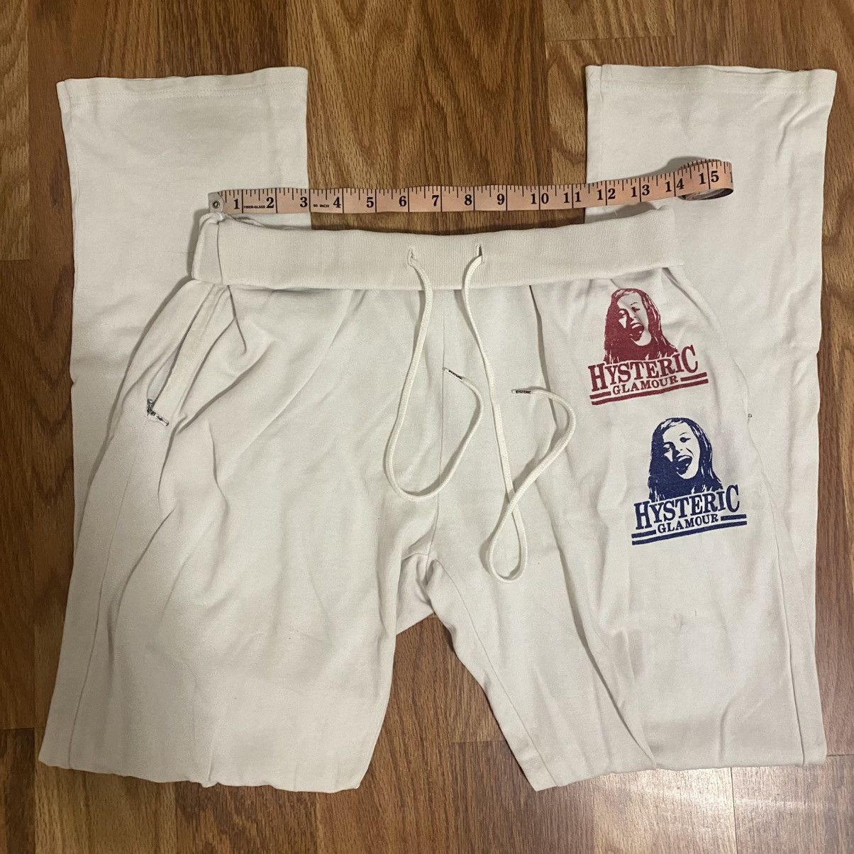 Hysteric Glamour Hysteric Glamour white low rise fold over sweatpants Size 28" / US 6 / IT 42 - 1 Thumbnail