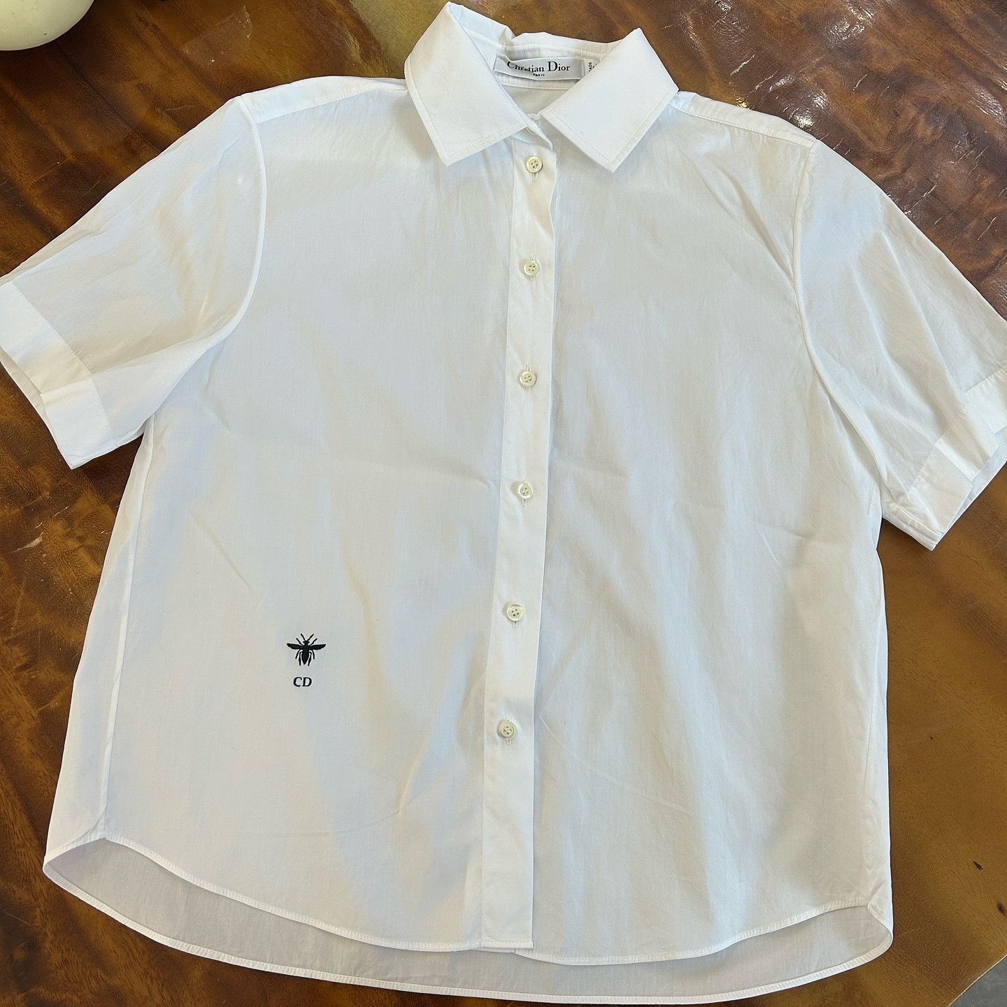 Dior Dior Bee Embroidery Button Up Shirt Size 34 Size XS / US 0-2 / IT 36-38 - 1 Thumbnail