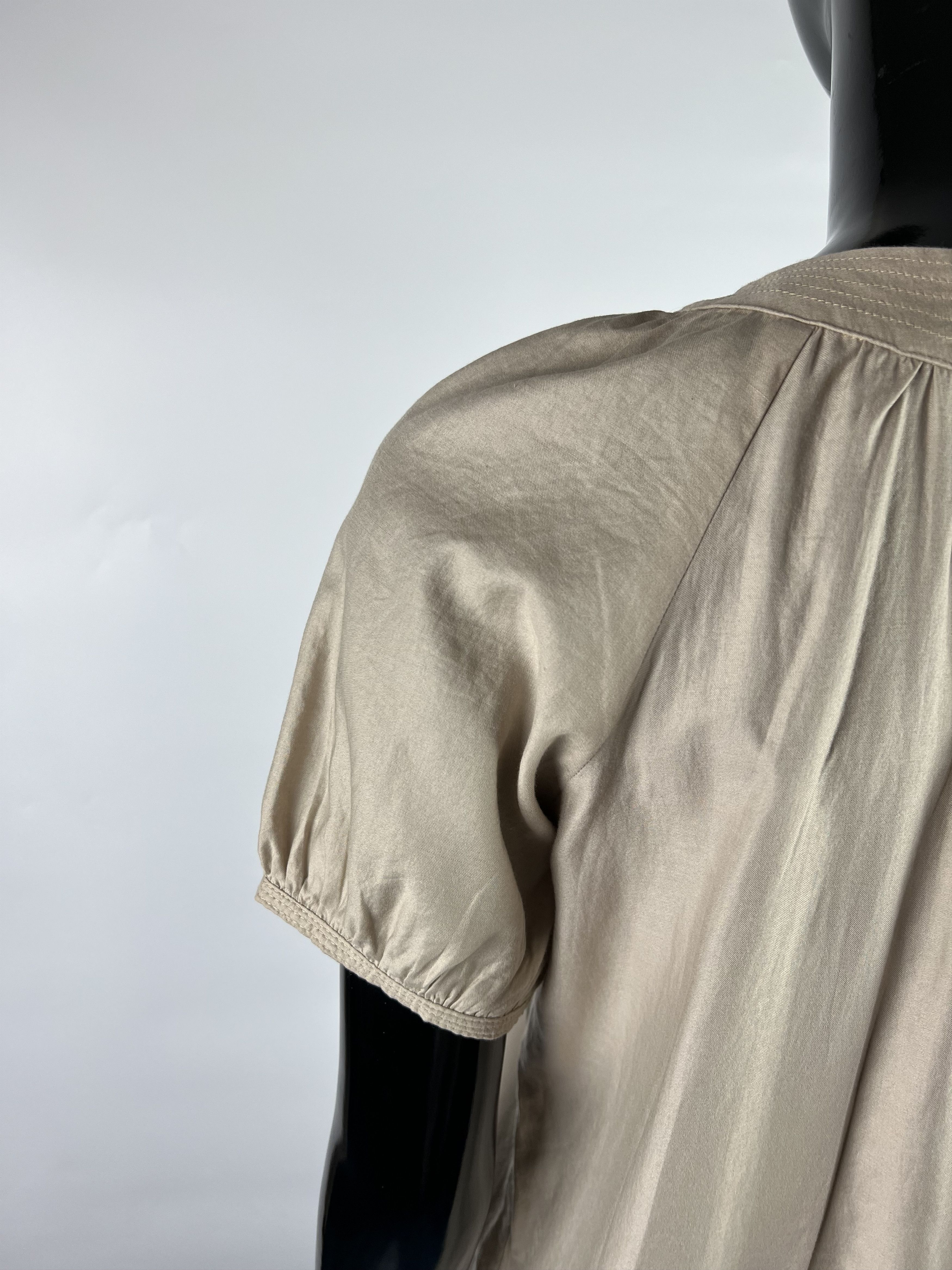 Sandro Sandro Vintage Beige Cotton Dress Size 1 Size S / US 4 / IT 40 - 4 Thumbnail