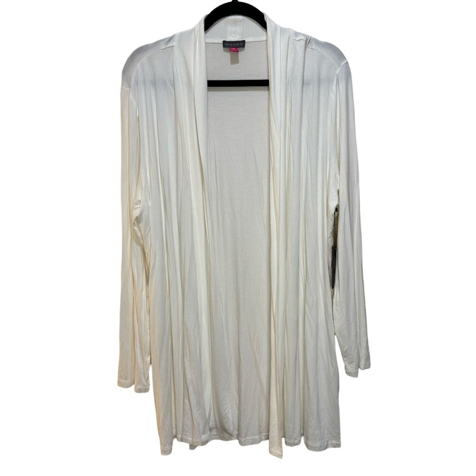 Vince Camuto Vince Camuto Open-Front Long-Line Cardigan - Ivory Size 1X Size XXL / US 16-18 / IT 52-54 - 2 Thumbnail