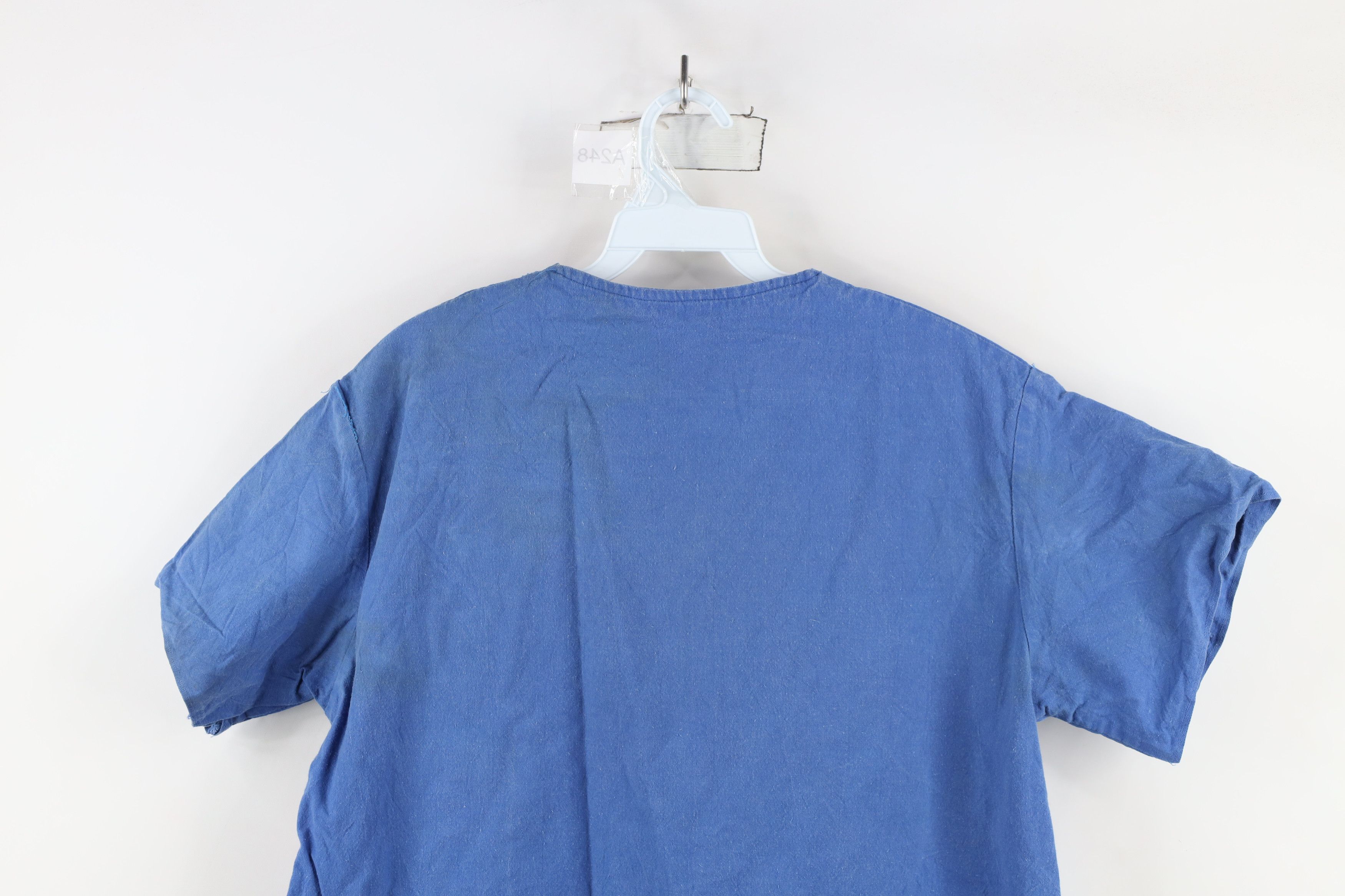 Vintage Vintage 50s Canvas Mental Hospital Scrubs Shirt Blue USA Size US M / EU 48-50 / 2 - 12 Thumbnail