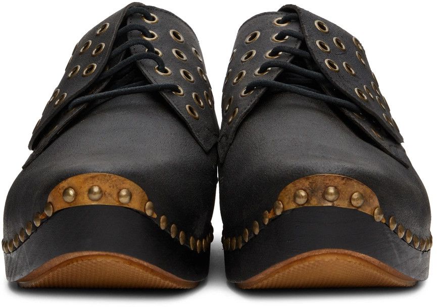 Maison Margiela o1y1124 Metal Toe Derbys Shoes In Black Size US 8 / EU 41 - 2 Thumbnail