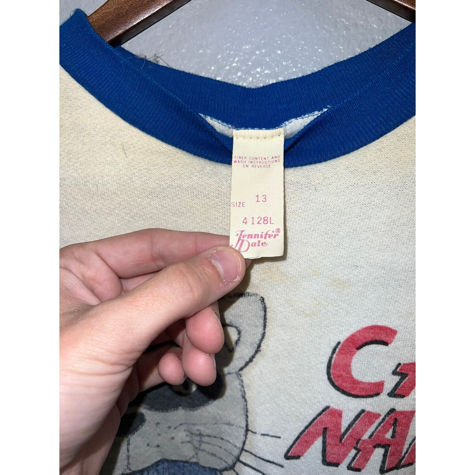 Vintage Vintage Cat Sleeper Shirt Napping Nap Graphic Top Tee 80s 13 Size XL / US 12-14 / IT 48-50 - 9 Thumbnail