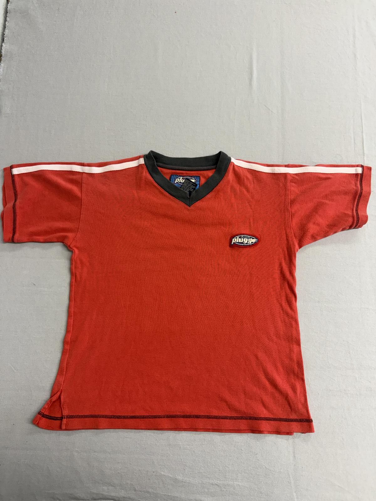 Other Plugg Jeanswear Soccer Tee - V-Neck Y2K Red Soccer Shirt -M Size US M / EU 48-50 / 2 - 1 Thumbnail
