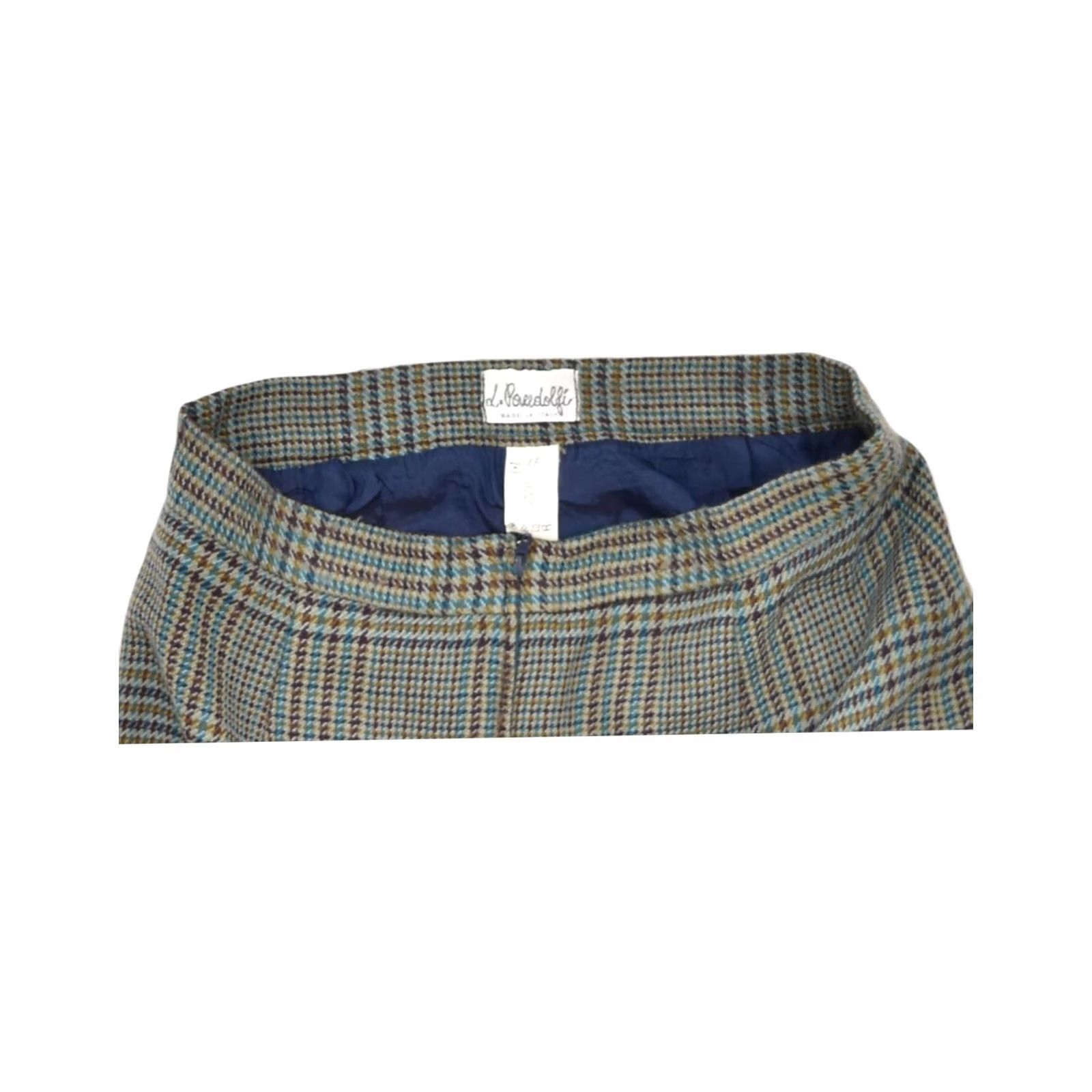 Vintage VINTAGE Womens Skirt Large Grey Check Wool IT 46 W30 Straight Size 36" / US 14 / IT 50 - 3 Thumbnail