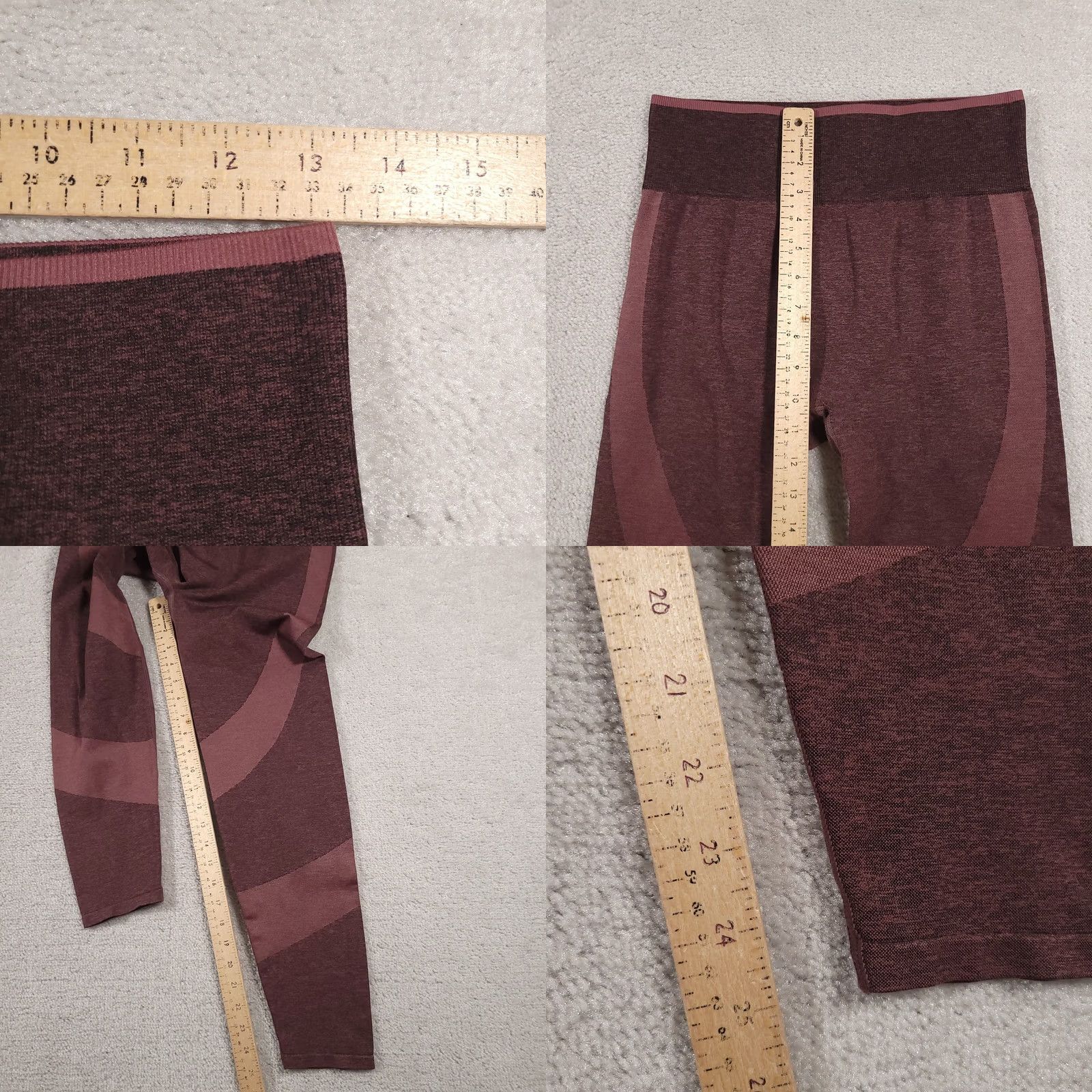 Pinko VINTAGE? No — Victoria's Secret PINK Leggings Womens Large Maroon Seamless High Rise Yoga Pant Size 36" / US 14 / IT 50 - 8 Thumbnail
