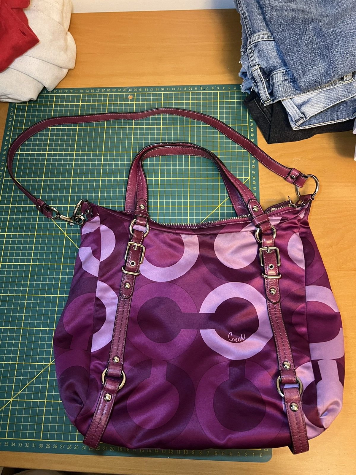 Coach Vintage Coach Large “Alexandra” Riley Op Art satchel handbag Size ONE SIZE - 1 Thumbnail