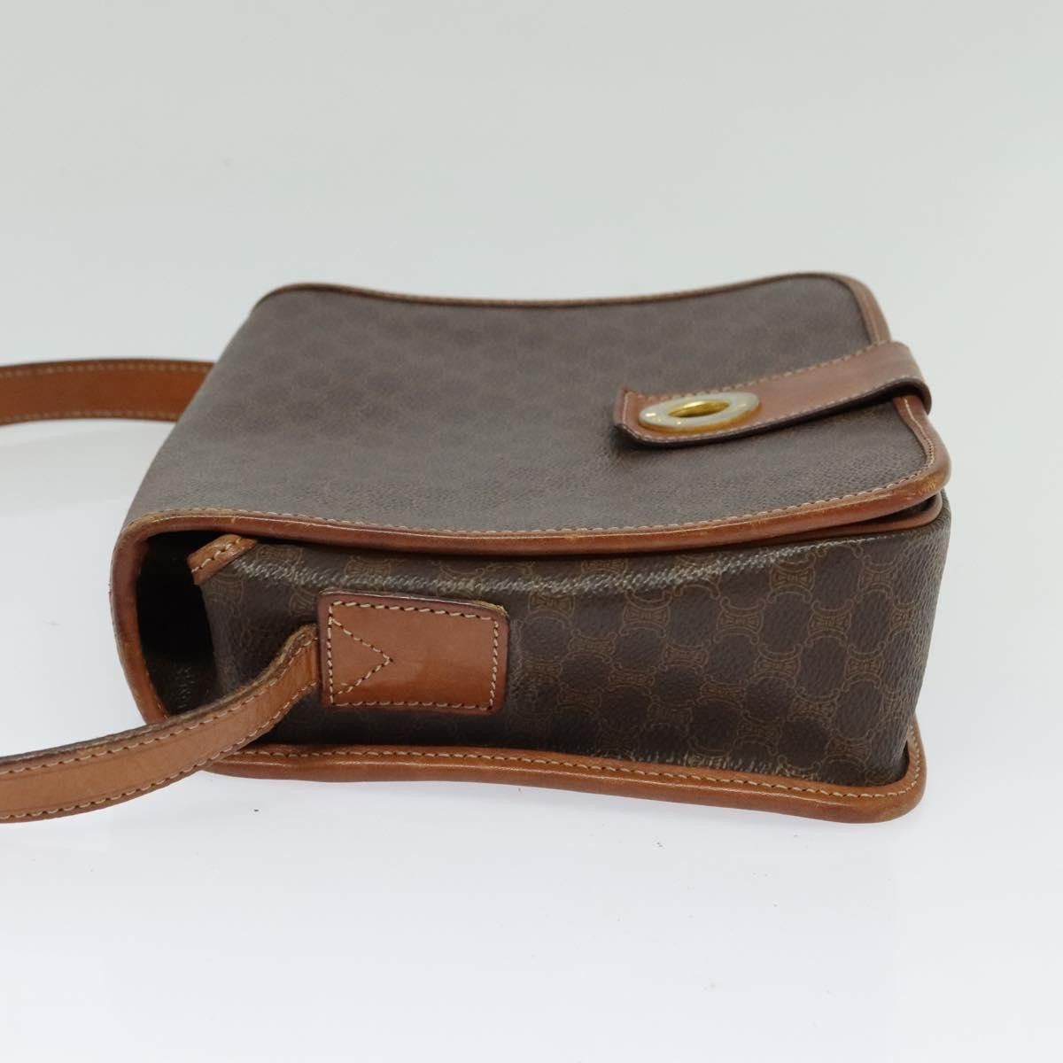Celine CELINE Macadam Canvas Shoulder Bag Pvc Brown Gold Size ONE SIZE - 4 Thumbnail