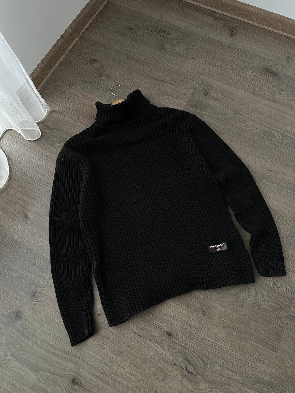 Polo Ralph Lauren × Vintage Vintage Polo Ralph Lauren Ribbed Knit Black Sweater Size US M / EU 48-50 / 2 - 11 Thumbnail