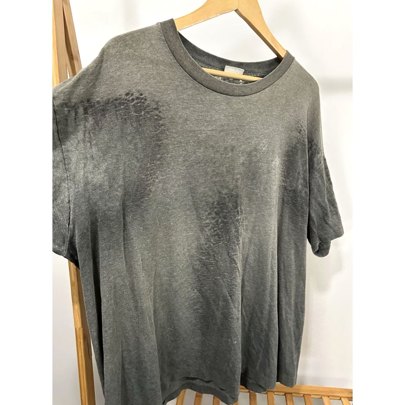 Basic Editions VTG 90s Gradient Sun Faded Blank Single Stitch WIP Work Thin Worn T-Shirt 3XL Size US XXL / EU 58 / 5 - 4 Thumbnail