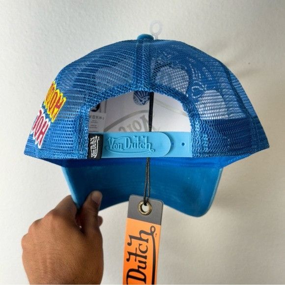 Designer × Von Dutch NWT VON DUTCH BLUE HOLLYWOOD VELVET TRUCKER HAT Size ONE SIZE - 7 Thumbnail
