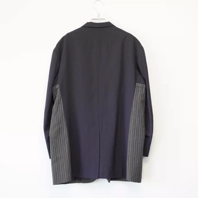 Yohji Yamamoto Yohji Yamamoto size os 94 SS Patchwork Striped Wool Jacket Size US M / EU 48-50 / 2 - 2 Thumbnail