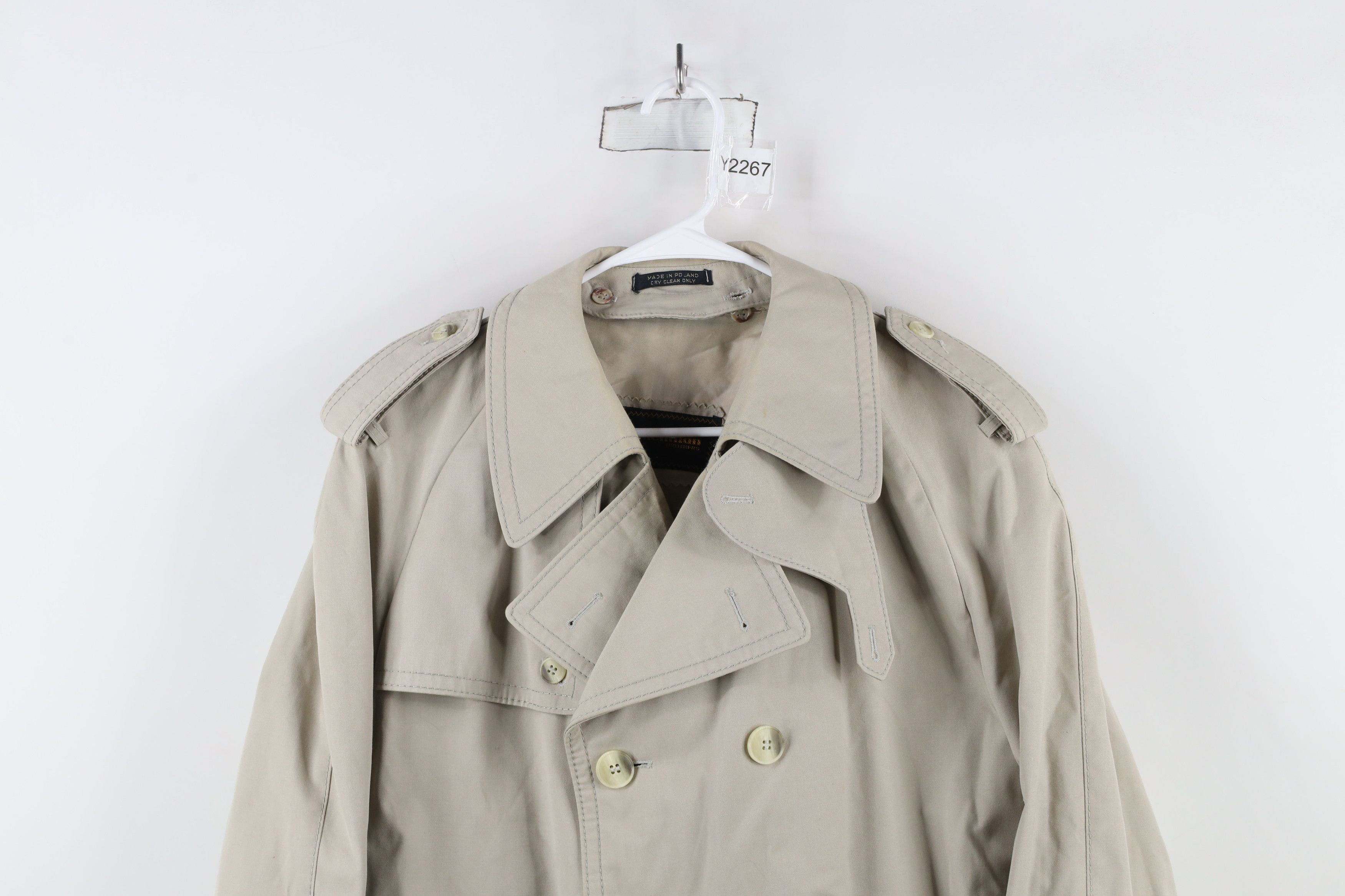 Vintage Vintage 70s Streetwear Lined Heavy Belted Trench Coat Beige Size US XXL / EU 58 / 5 - 2 Thumbnail