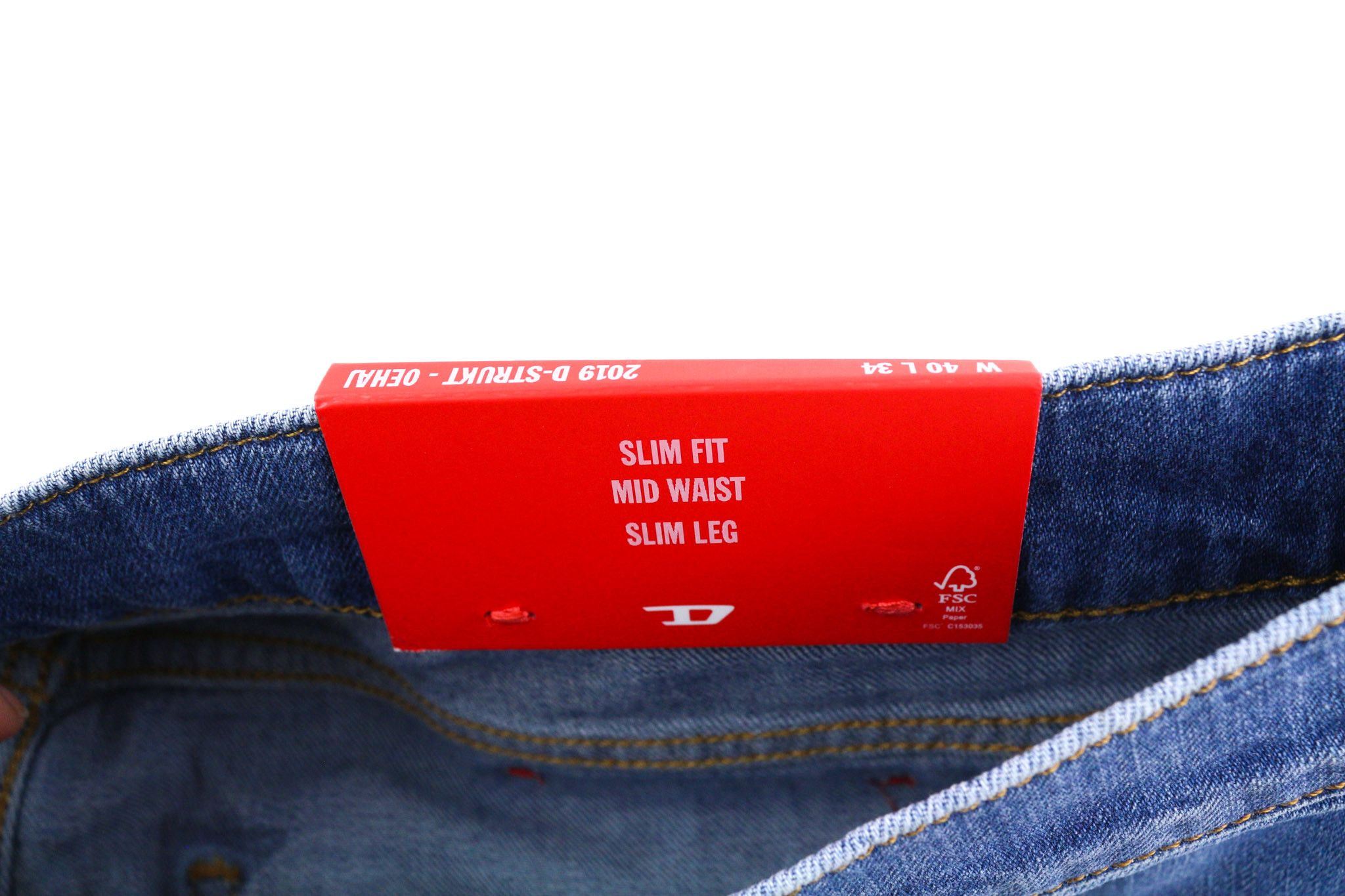 Diesel 2019 D-STRUKT 0EHAJ W40/L34 Slim Blue 40445 Size US 40 / EU 56 - 6 Thumbnail