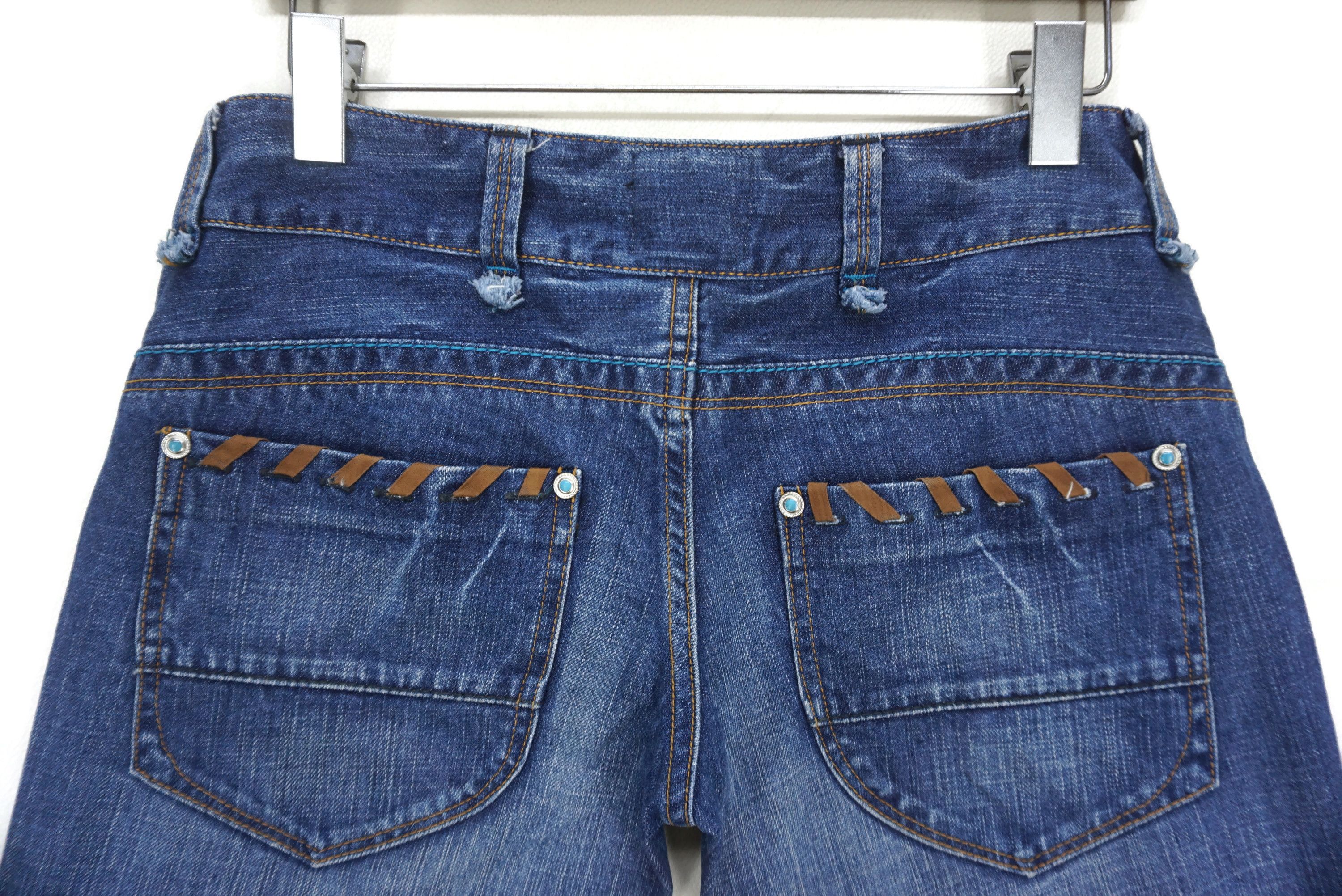 Japanese Brand Back Number Jeans 29 fit W30xL29.5 Low-Rise Bootcut Denim Size 29" - 7 Thumbnail