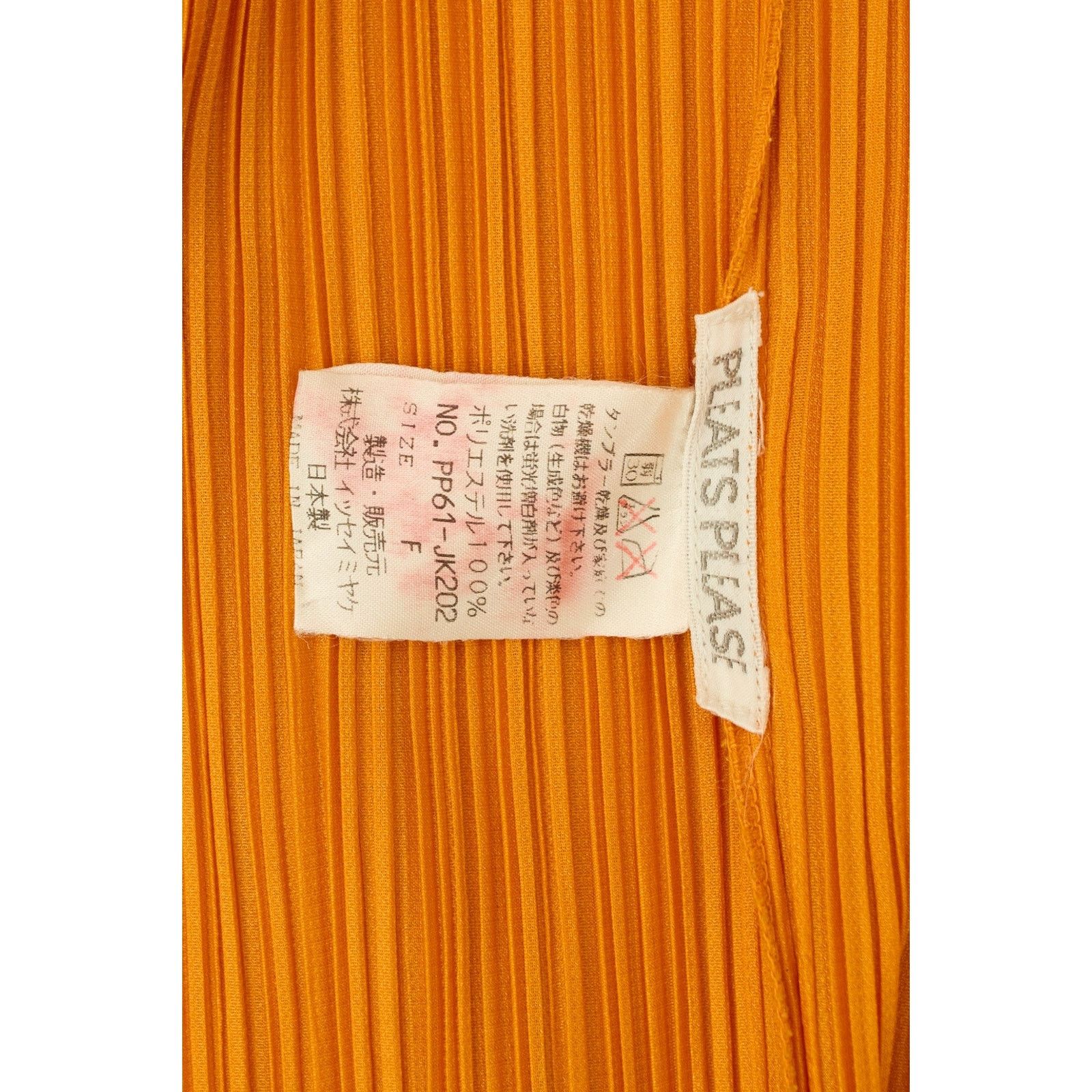 Pleats Please Orange Long Sleeve