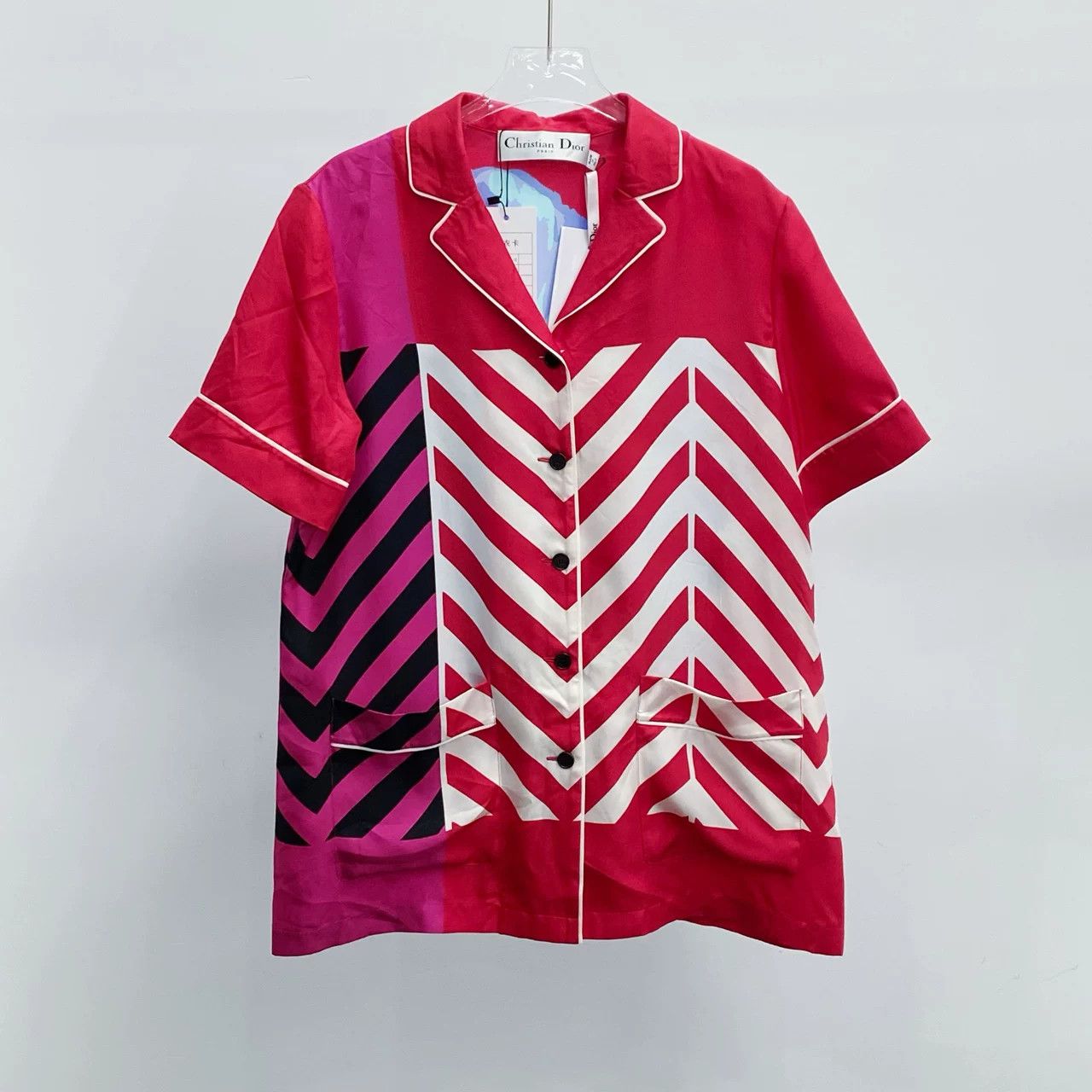 Dior Dior Red Stripe Floral Short-Sleeve Shirt Size XXS / US 00 / IT 34 - 1 Thumbnail