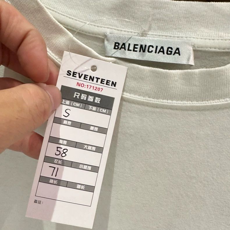 Balenciaga Balenciaga Rainbow embroidered white short sleeves Size US S / EU 44-46 / 1 - 6 Thumbnail