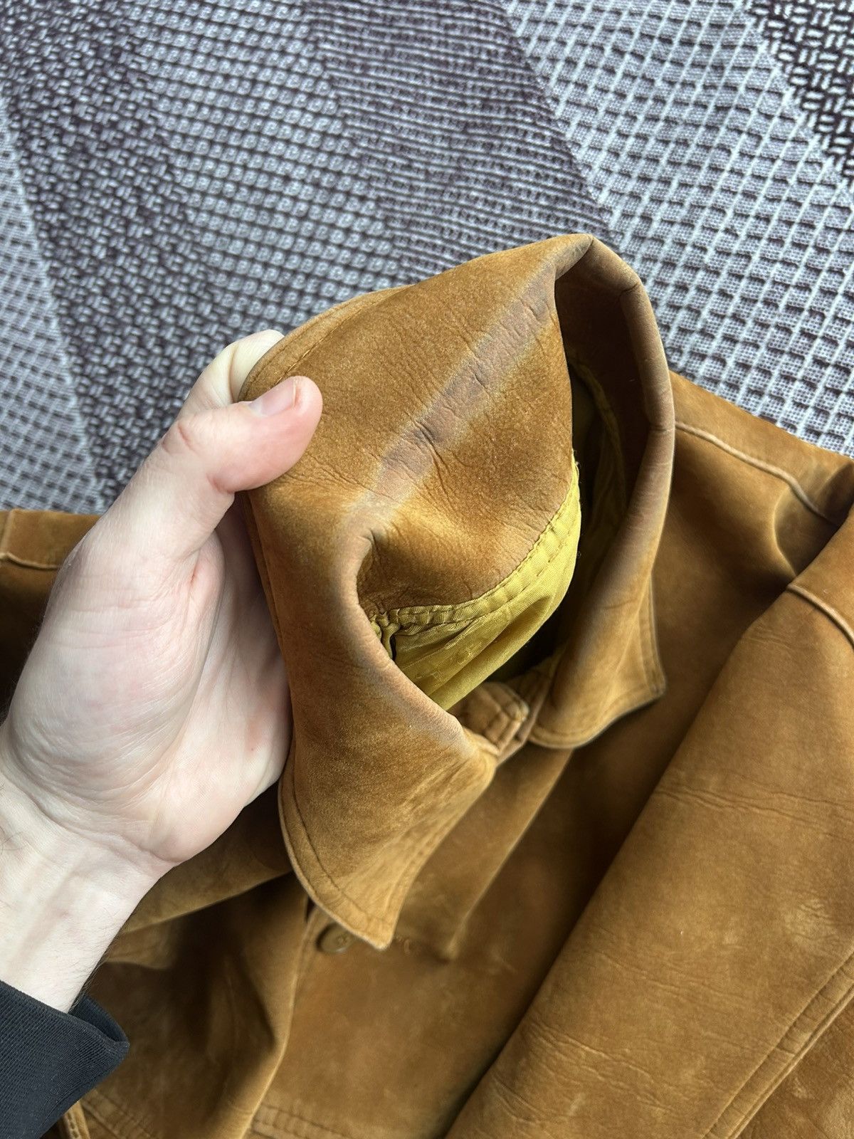 Genuine Leather Vintage Leather Bomber Jacket 90s Faded Japanese Vibe Size L Size US L / EU 52-54 / 3 - 10 Thumbnail