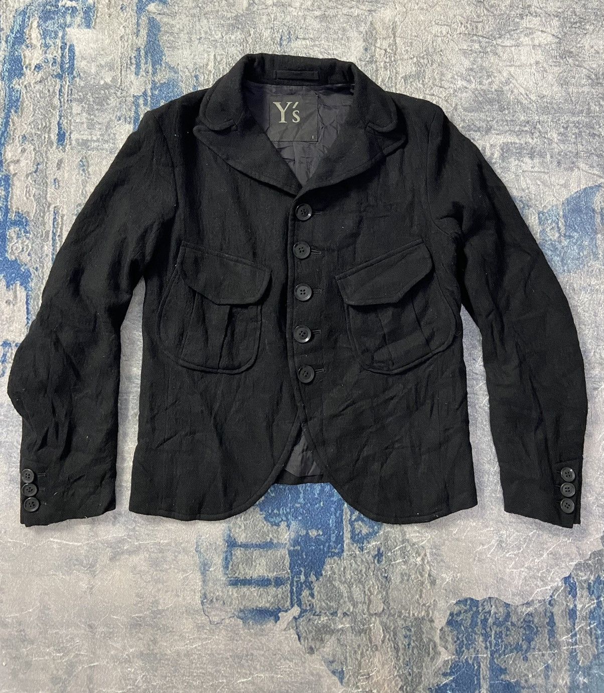 Y's Y’s cut off pocket jacket wool Size S / US 4 / IT 40 - 1 Thumbnail