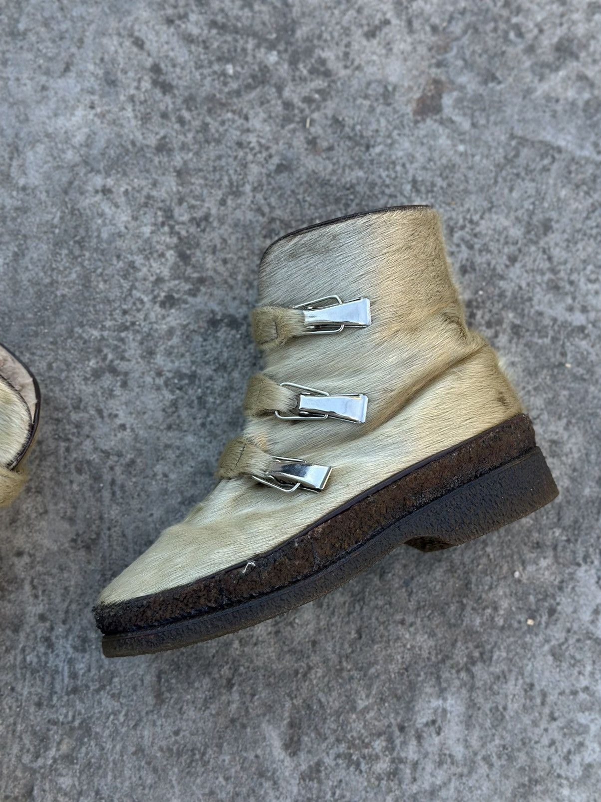 Japanese Brand Vintage Unyts Boots With Fur Custom Hand Made Size US 7 / IT 37 - 6 Thumbnail