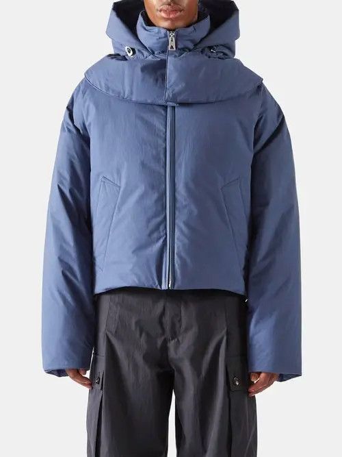 Bottega Veneta o1w1db11123 Frosted Poplin Puffer Jacket in Purple 