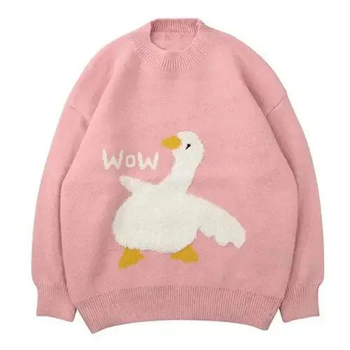Japanese Brand Wow Men's Korean Autumn Cartoon Goose Pattern Size ONE SIZE - 6 Thumbnail