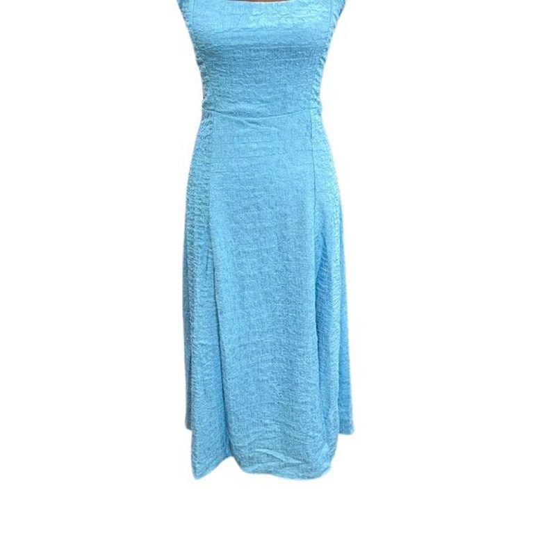 ASTR The Label ASTR the Label Crinkle Shoulder Midi Dress – Size Small 💙 Size S / US 4 / IT 40 - 3 Thumbnail