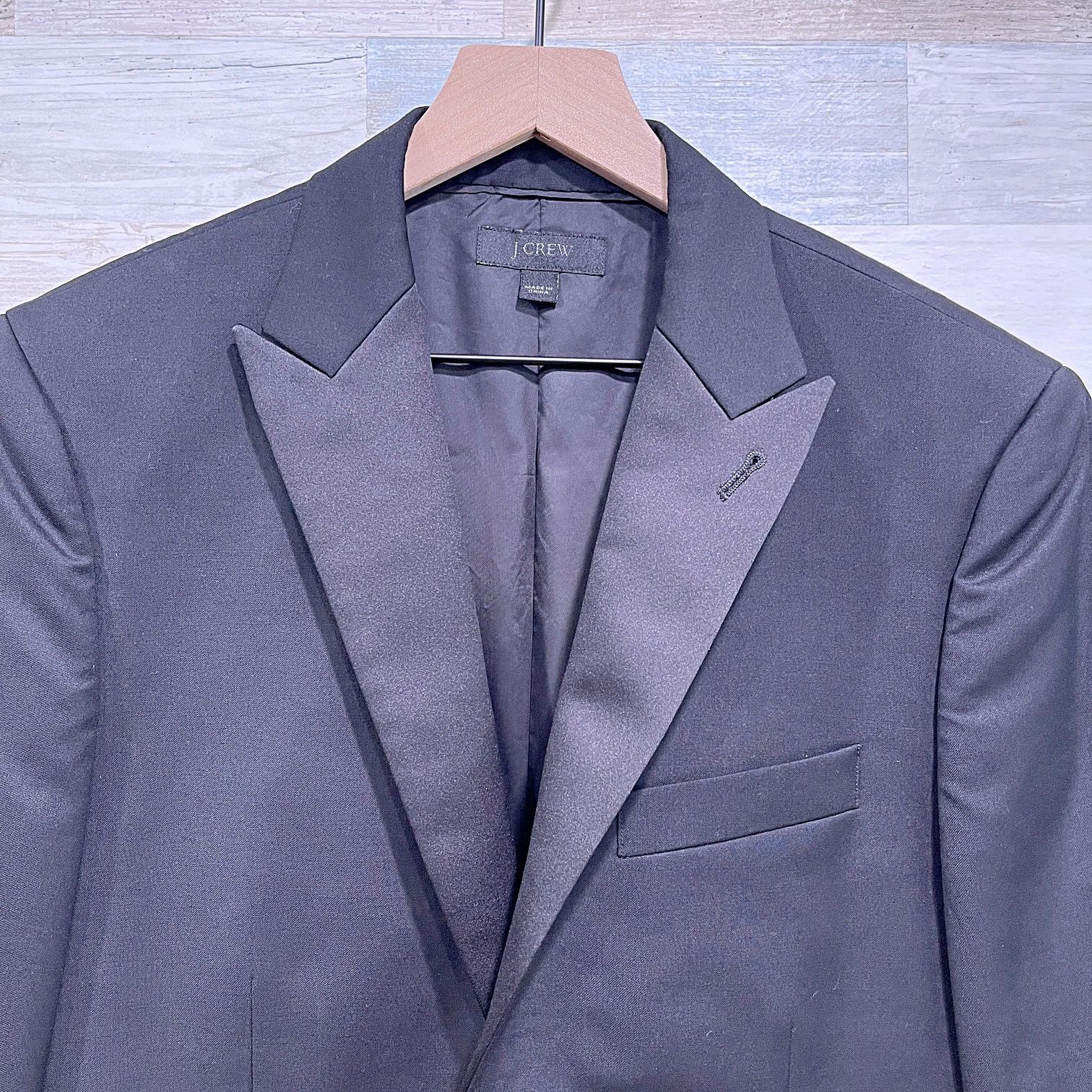 J.Crew J CREW Peak Lapel Ludlow Jacket Black Mens 38R Size 38R - 2 Thumbnail