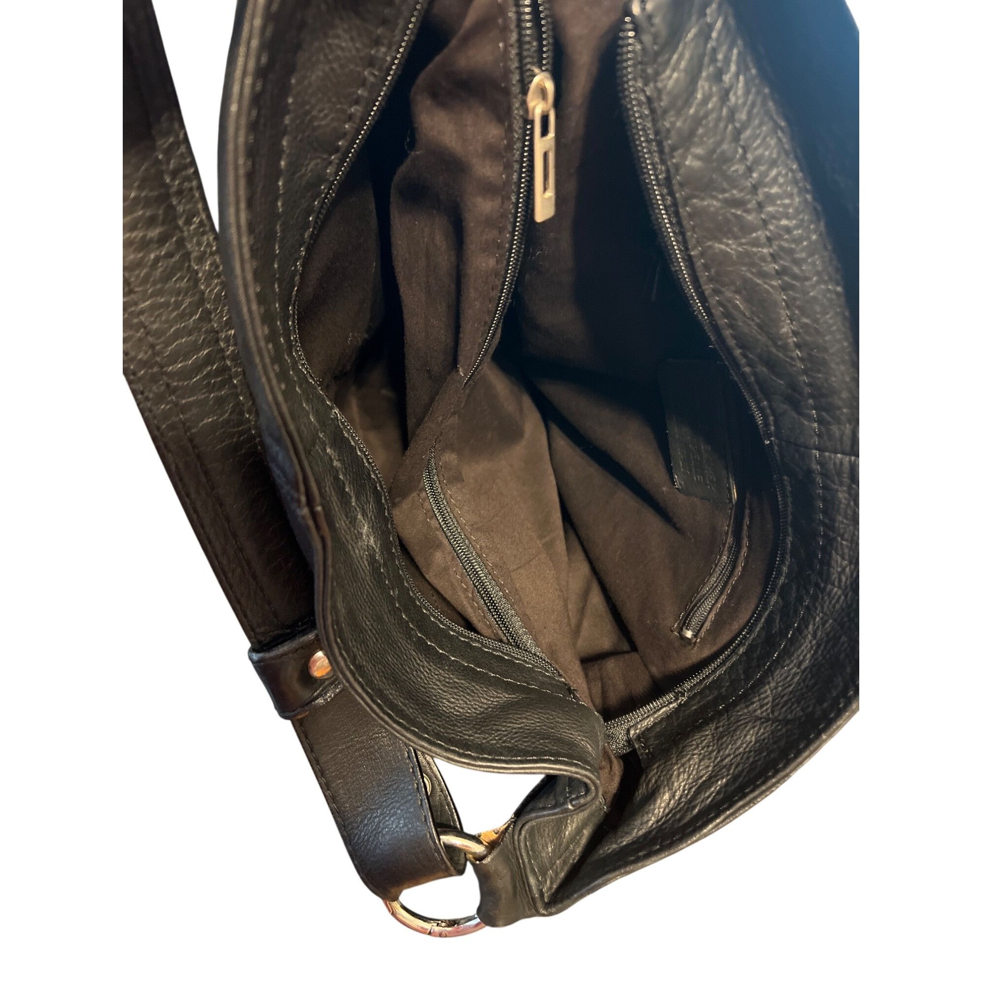 Other Black Leather Borse in Pelle Shoulder Crossbody Bag Italy Si Size ONE SIZE - 7 Thumbnail