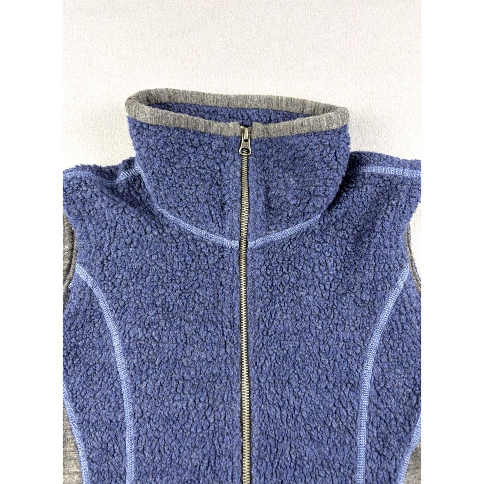 Vintage Kuhl Vest Womens M Blue Gray Full Zip Sherpa Outer Shell Polyester Outdoor Winter Fall Spring Size M / US 6-8 / IT 42-44 - 2 Thumbnail