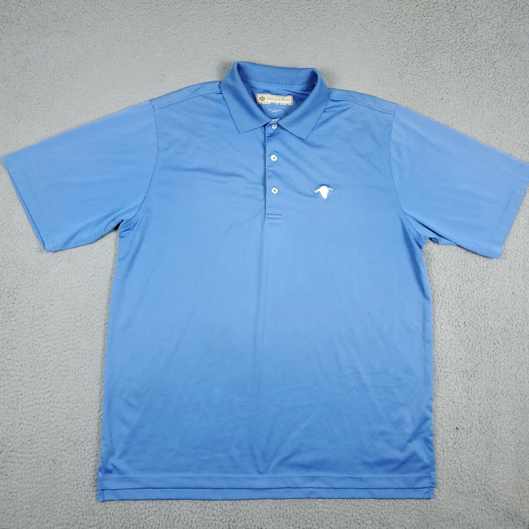 Vintage Donald Ross Polo Shirt Ibis Blue Mens Short Sleeve Size Large Polo Shirt Casual Sports Golf Size US L / EU 52-54 / 3 - 3 Thumbnail