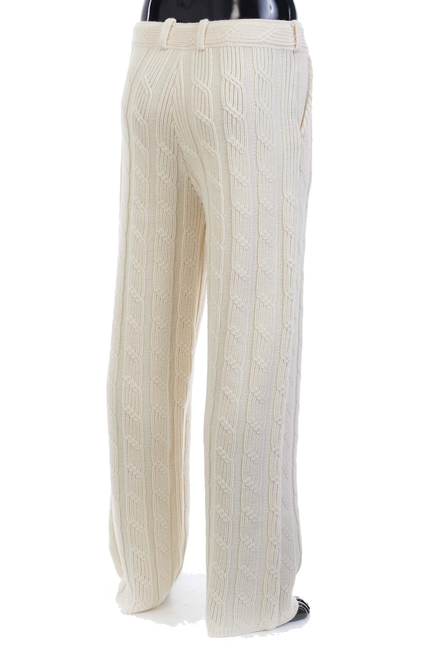 Fendi White Wool Knit Trousers Pants Size US 30 / EU 46 - 6 Thumbnail