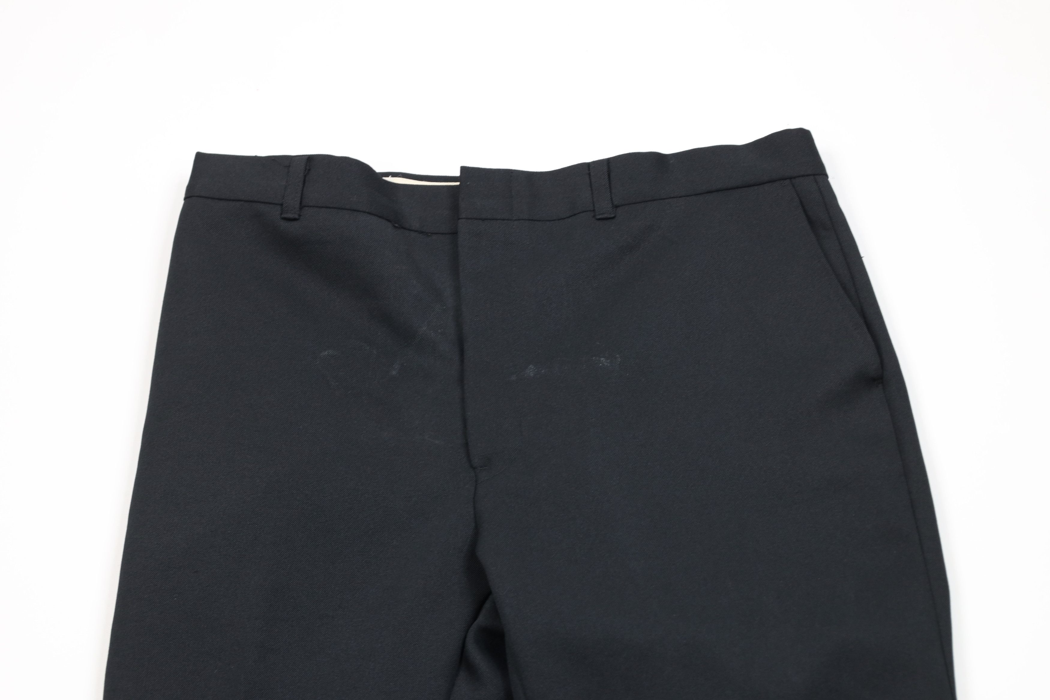 Vintage Vintage 70s Streetwear Knit Straight Leg Chino Pants Black Size US 36 / EU 52 - 2 Thumbnail