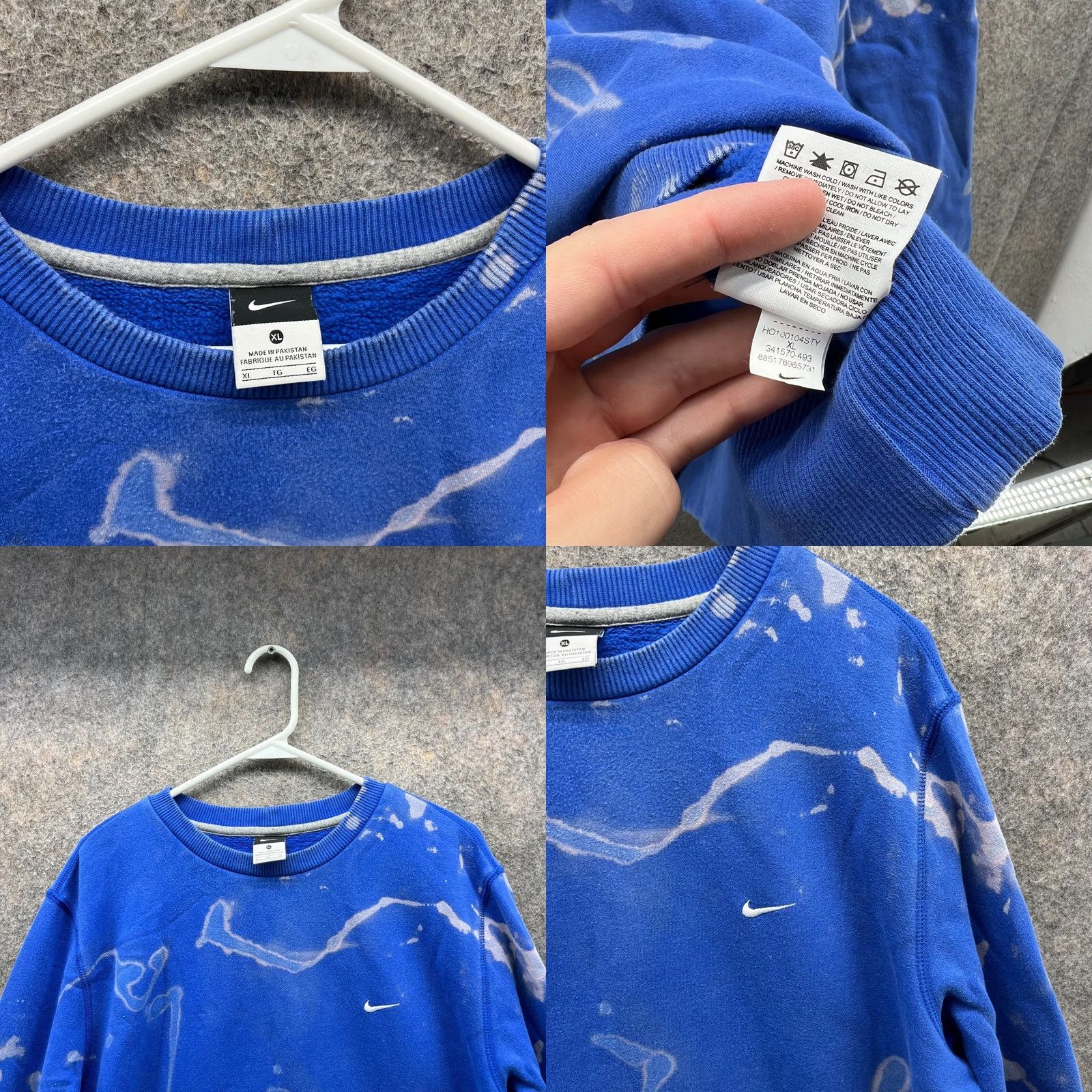 Nike VINTAGE Nike Sweater Mens XL Blue Crewneck Pullover Fleece Swoosh Washed 90s Decade Theme Logo All Seasons Regular Size XL Men Size US XL / EU 56 / 4 - 8 Thumbnail