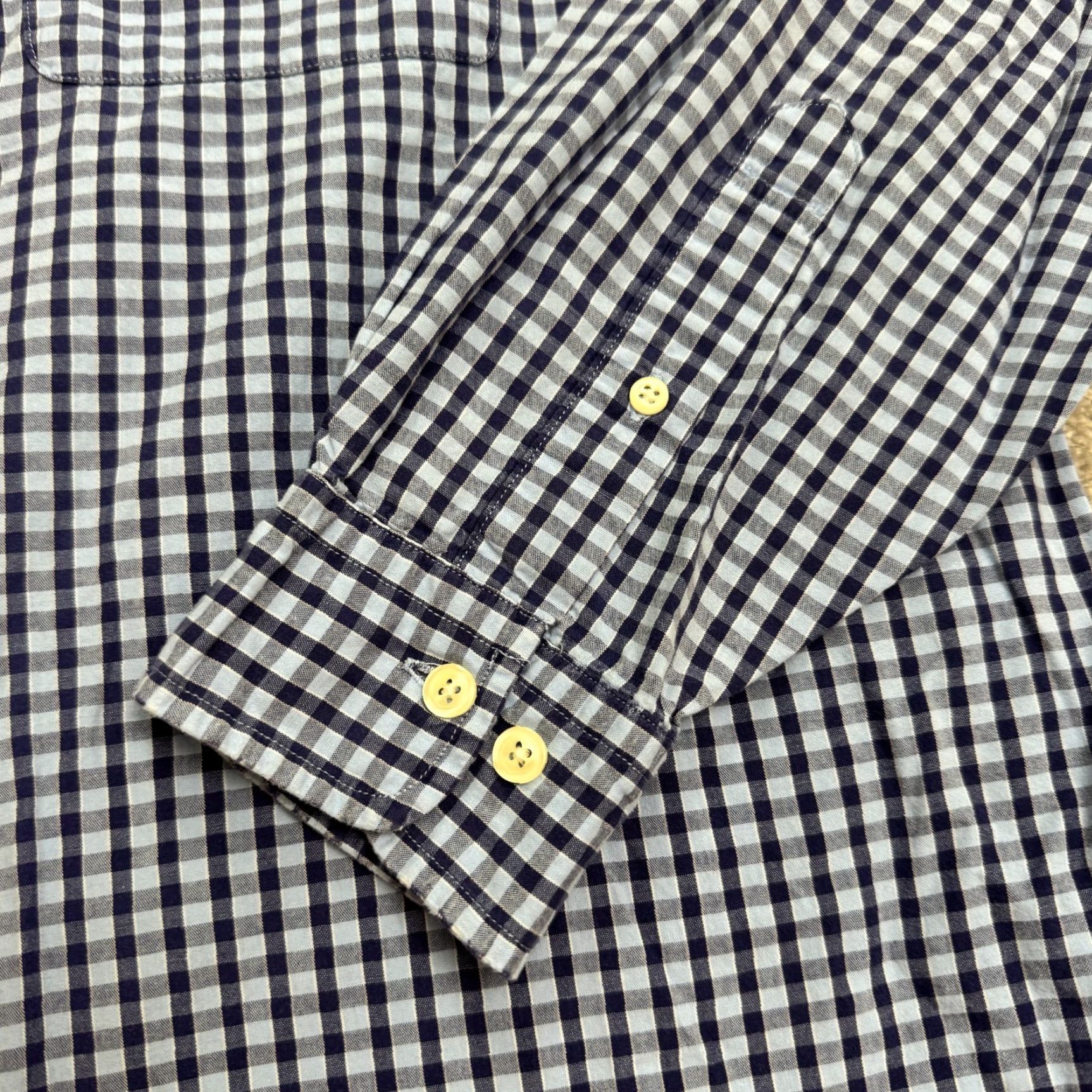 Brooks Brothers Brooks Brothers Button-Up Shirt Mens Large Blue Check Cotton Casual Shirt Size US L / EU 52-54 / 3 - 4 Thumbnail