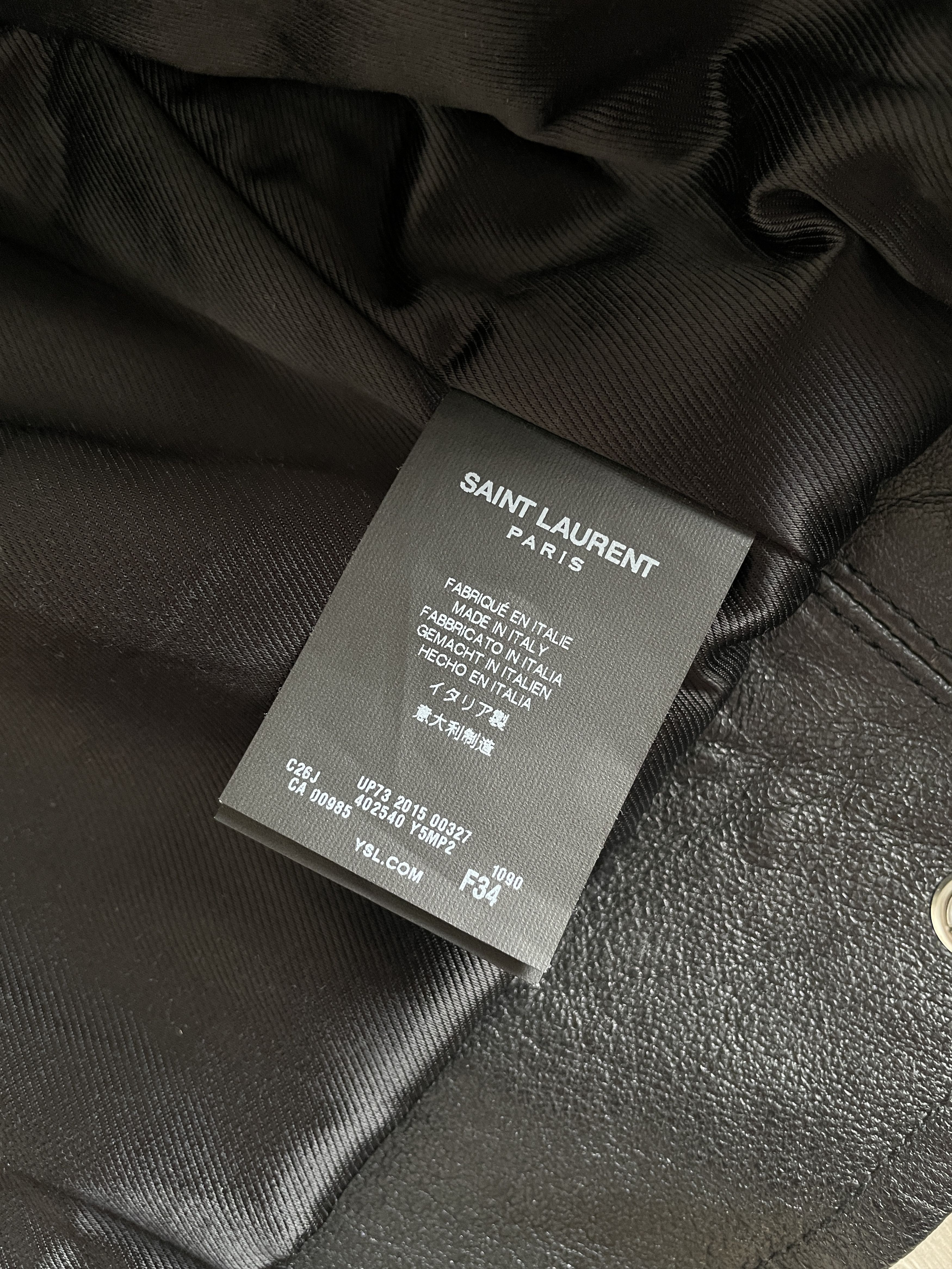 Saint Laurent Paris Saint Laurent AW15 runway leather jacket by Hedi Slimane Size XS / US 0-2 / IT 36-38 - 7 Thumbnail