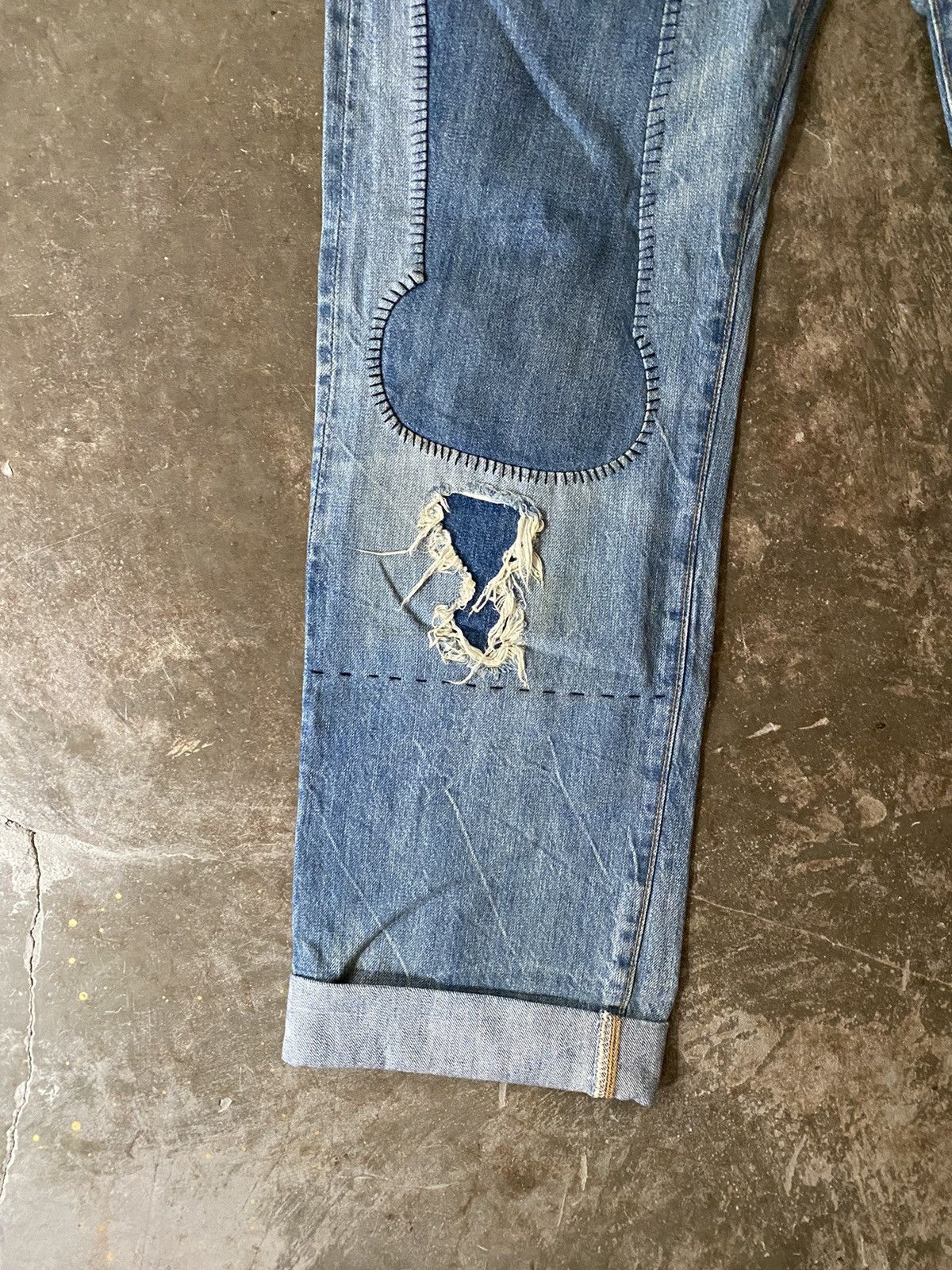 Levi's Vintage Clothing Levis Vintage Clothing 1947 501 Jeans Kapital RRL Patchwork Size US 34 / EU 50 - 6 Thumbnail