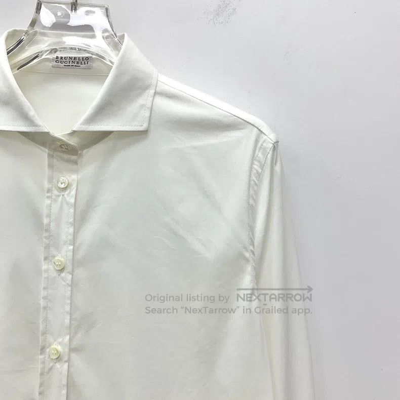 Brunello Cucinelli Brunello Cucinelli White Sleeve Cuff Beaded Cotton Collar Size M / US 6-8 / IT 42-44 - 3 Thumbnail