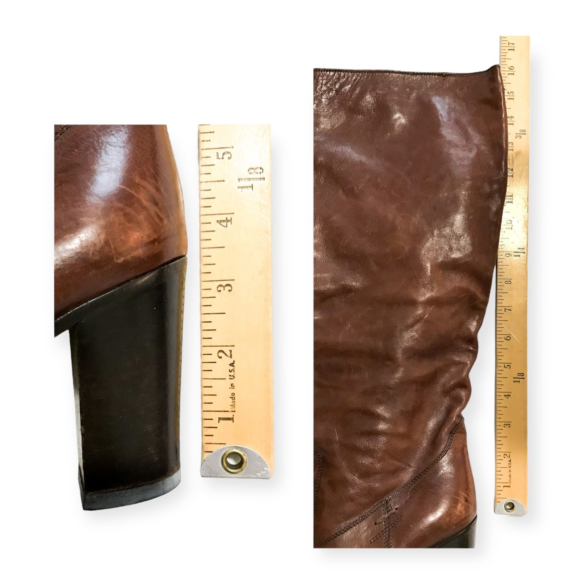 Barbara Bui Barbara Bui Brown Leather Knee High Boots EU 39 Archival Y2K Size US 9 / IT 39 - 11 Thumbnail