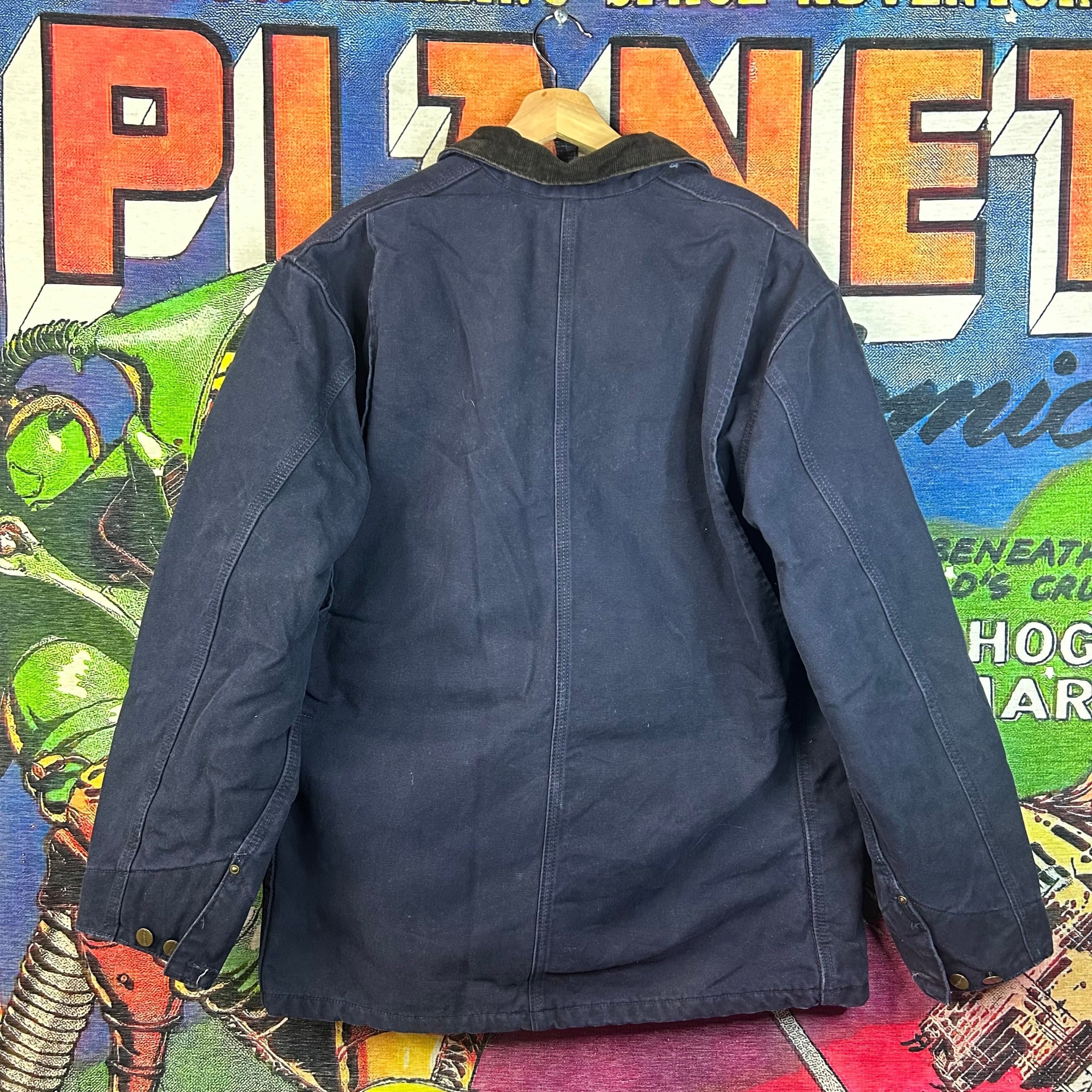 Carhartt Y2K Navy Carhartt Chore Jacket Size Large Size US L / EU 52-54 / 3 - 2 Thumbnail