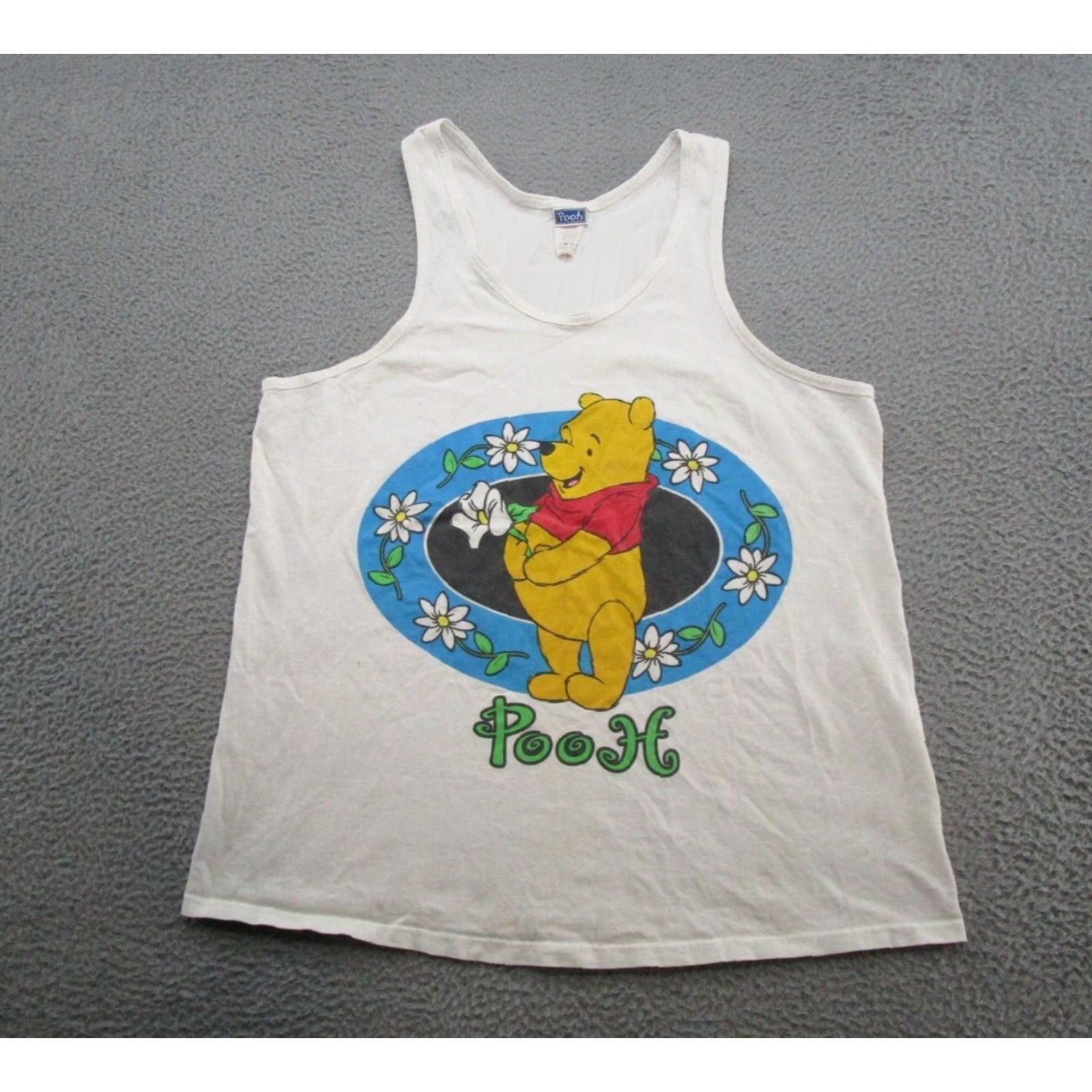 Disney VINTAGE Winnie The Pooh Women's Tank Top One Size Disney 90s Tank Mens Womens Boys Girls Size ONE SIZE - 2 Thumbnail