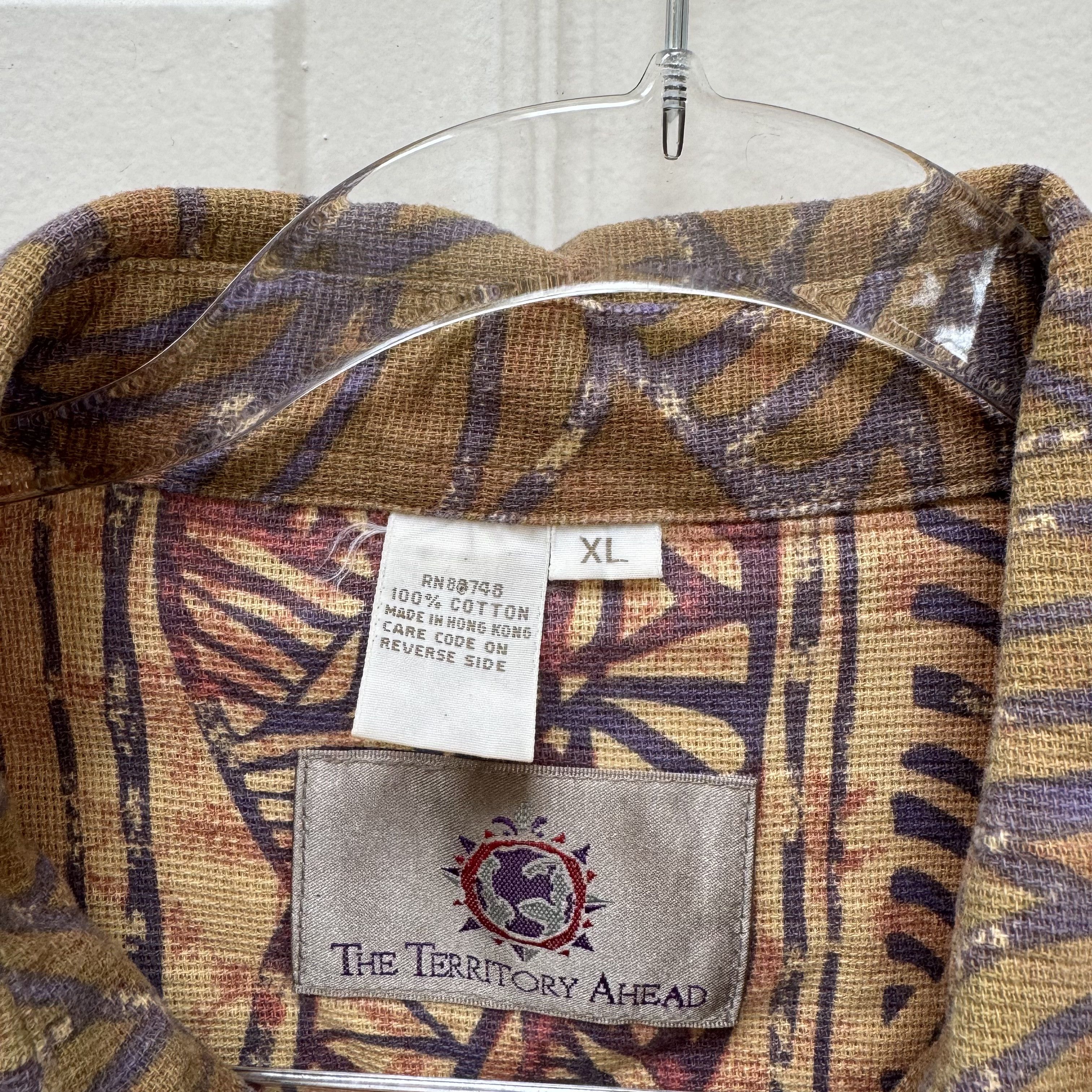 The Territory Ahead Vintage Territory Ahead Crazy Abstract Tribal Shirt Size US XL / EU 56 / 4 - 5 Thumbnail