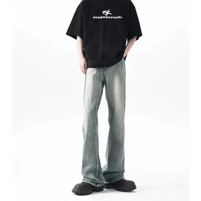Japanese Brand Retro loose straight leg micro flared jeans Size US 32 / EU 48 - 2 Thumbnail