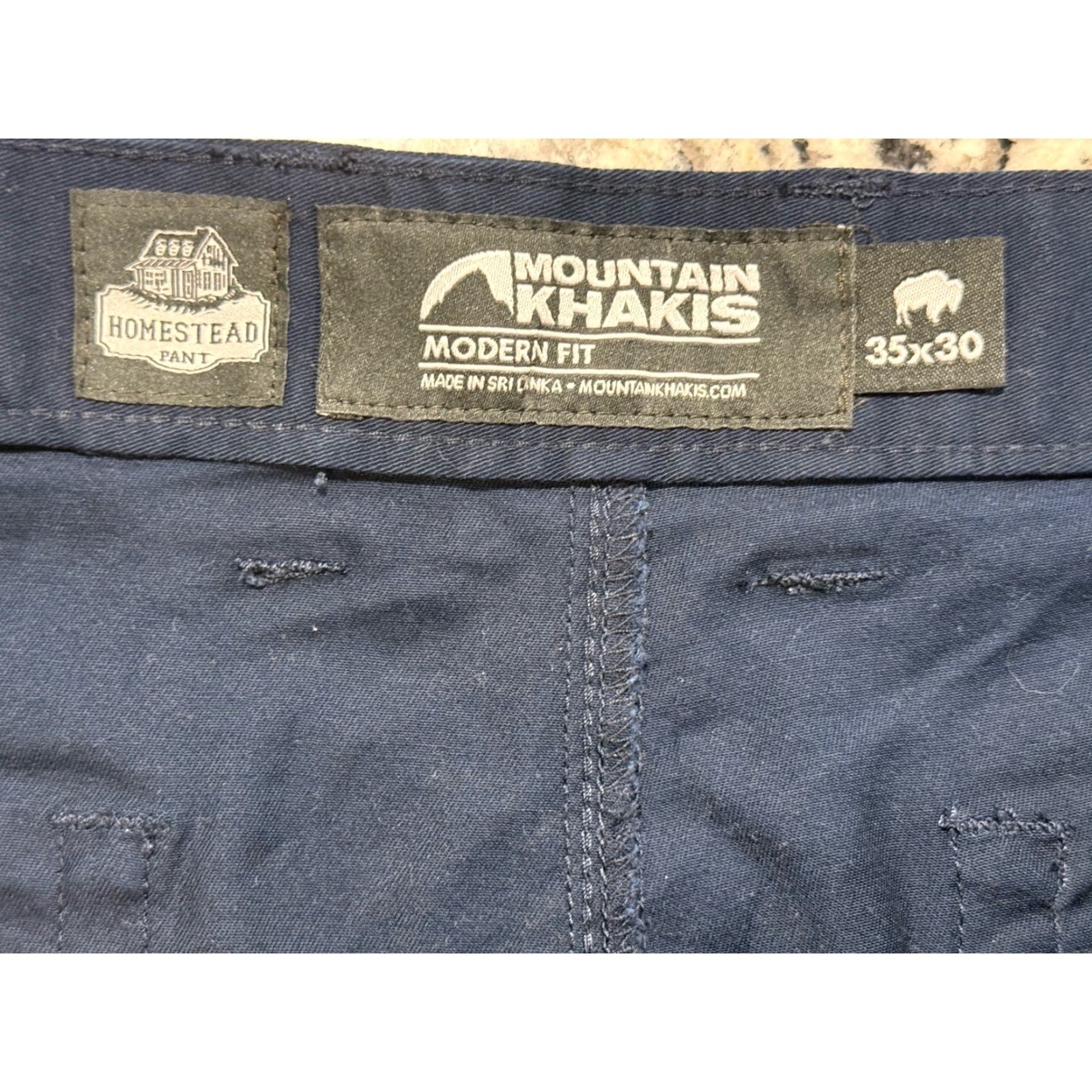Mountain Khakis NWT Mountain Khaki Men’s Homestead Chino Pant 35x30 Modern Fit Crater Navy Blue Size US 35 - 6 Thumbnail